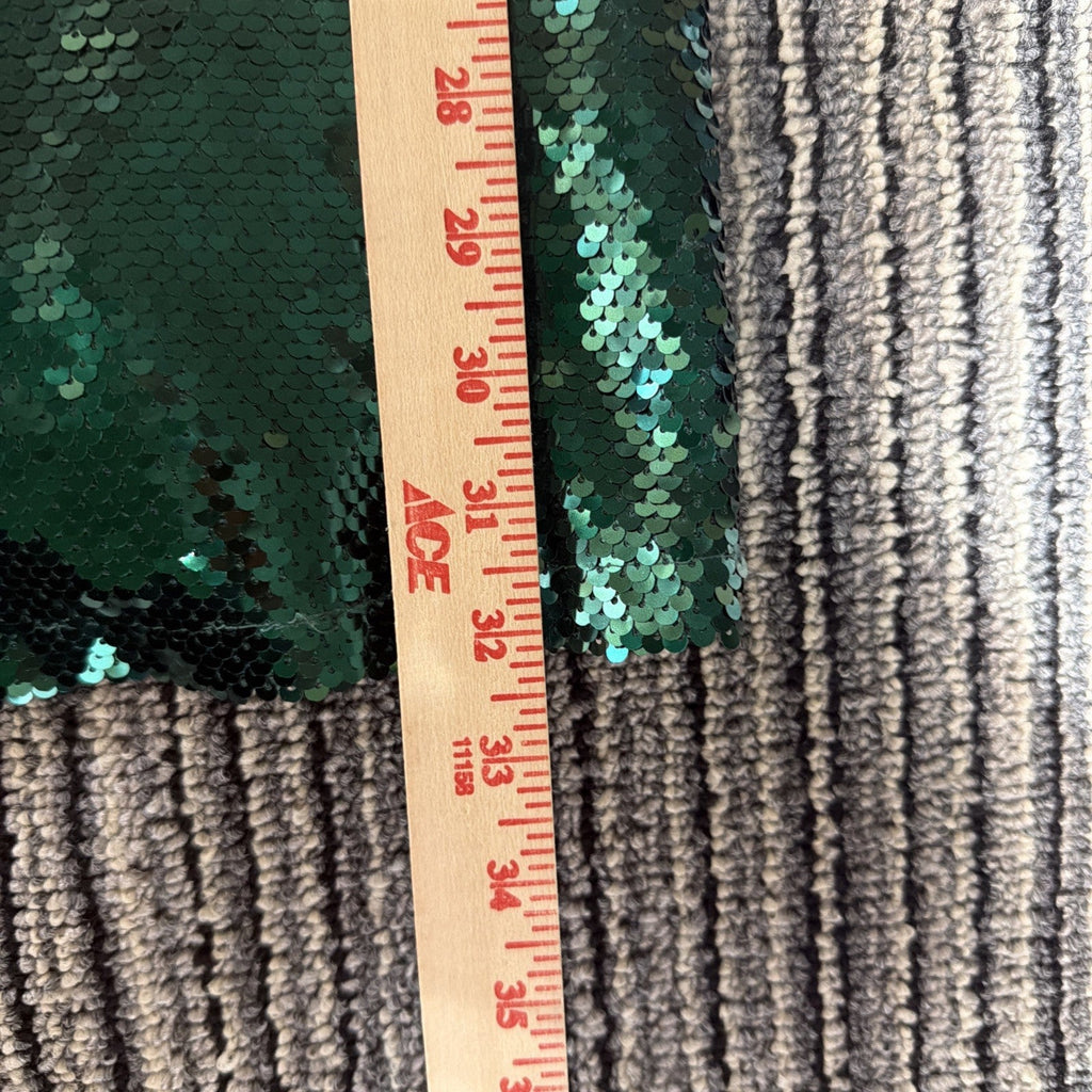 Francesca's Emerald Green Sequin Short Sleeve Dress Size Medium Holiday Formal