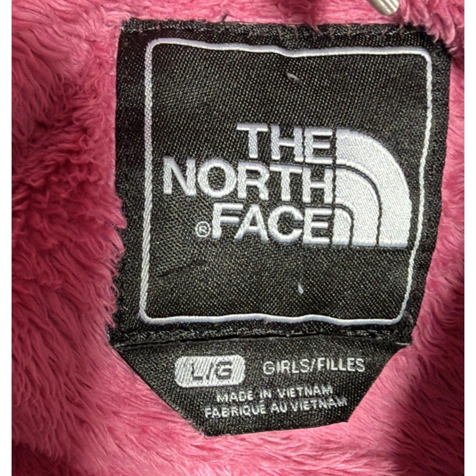 The North Face Pink Denali Sweater Fleece Girl Large Zipper Up Womens XS