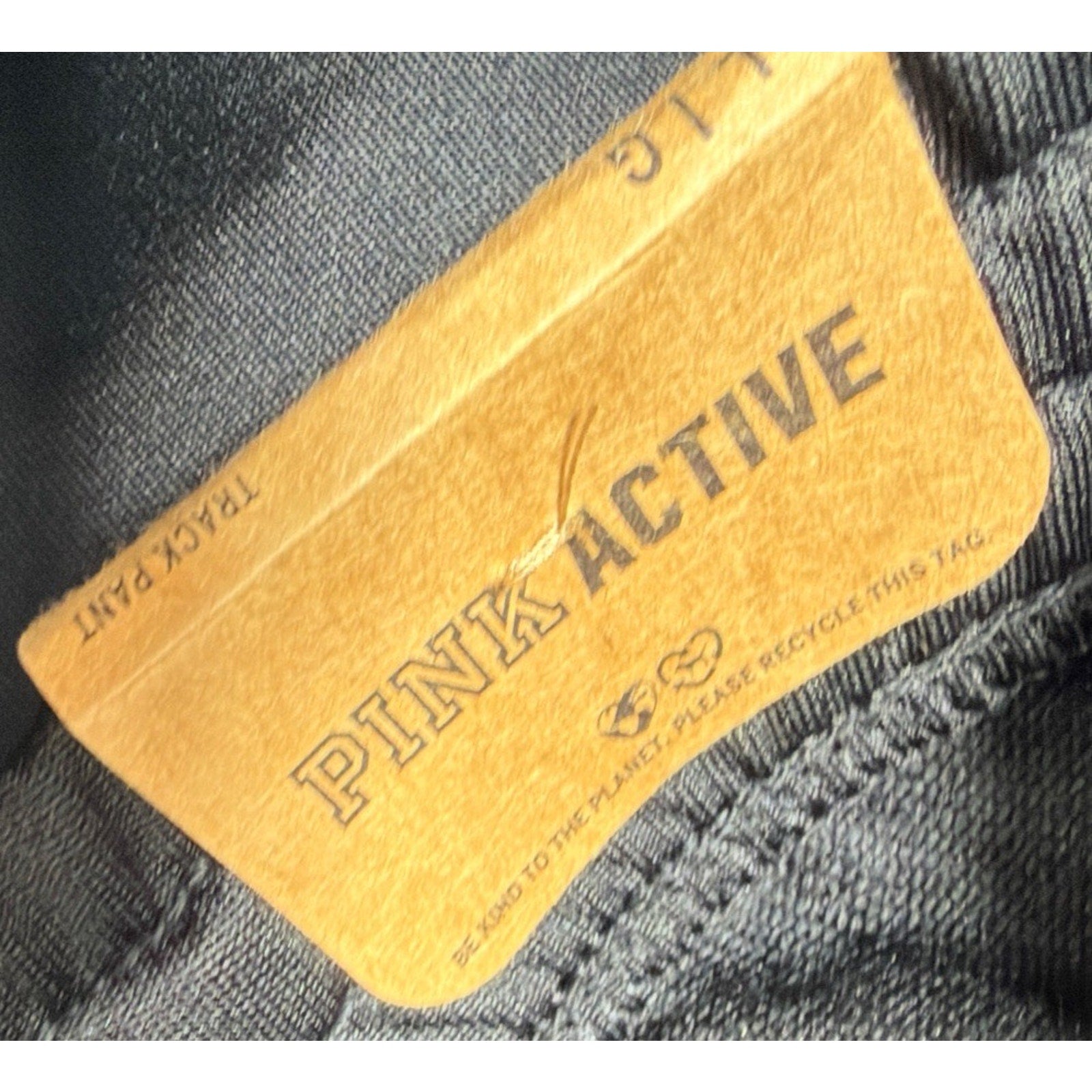 Victoria's Secret PINK Active Ankle Zip Track Pants w/Pockets Black L New