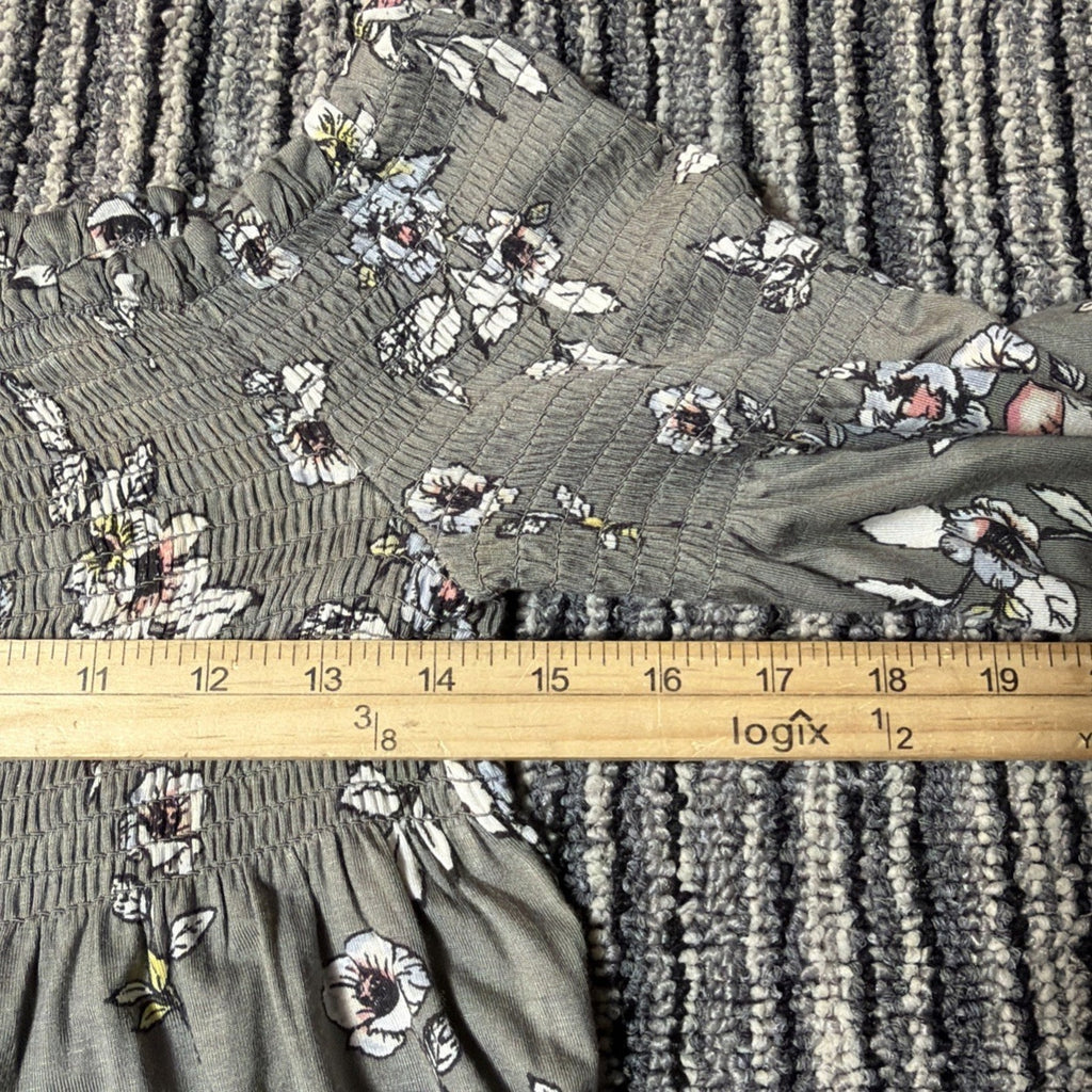 Rewind Mini Dress Floral Off The Shoulder Bell Sleeve Stretch Size XS New