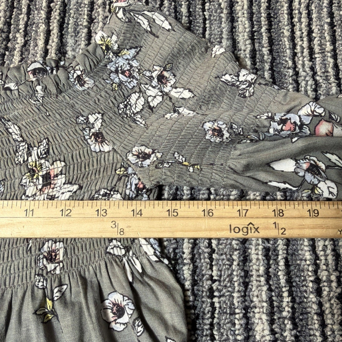 Rewind Mini Dress Floral Off The Shoulder Bell Sleeve Stretch Size XS New