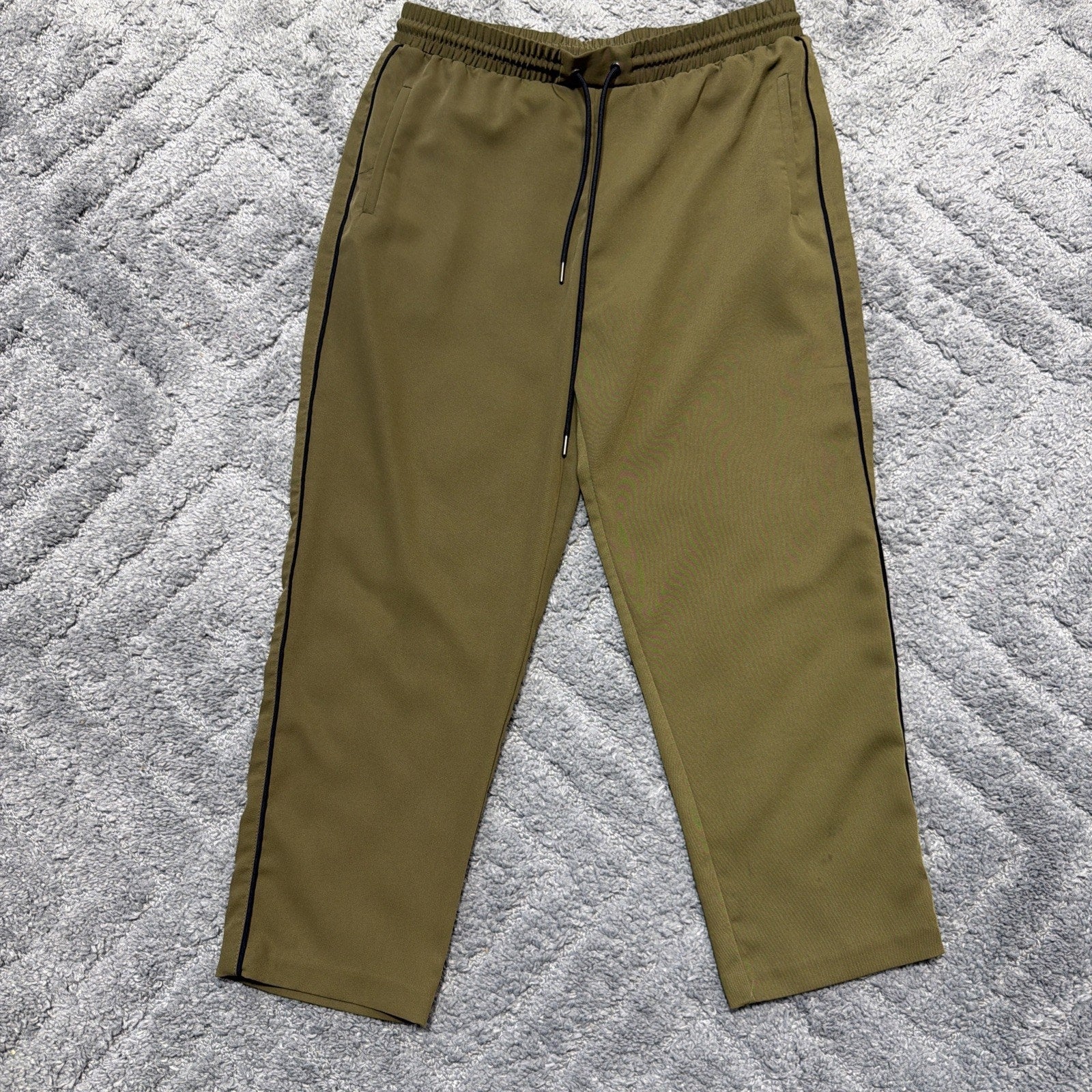 Anthropologie Silence + Noise Jogger Pants Womens Medium Green Cropped Pocketed