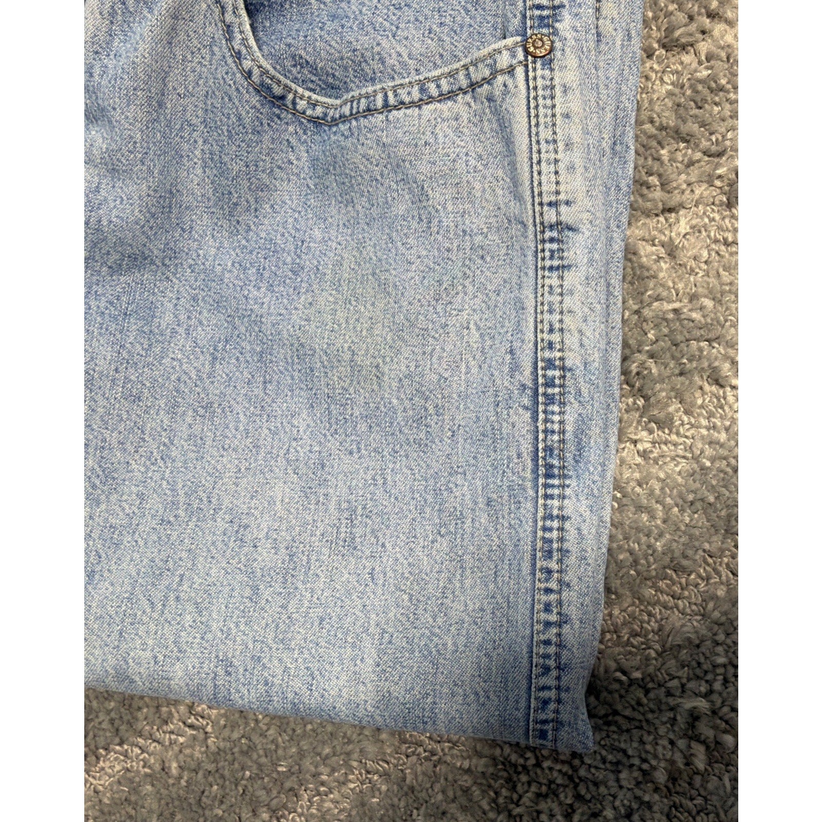 VINTAGE GUESS HIGH RISE BAGGY BUTTON FLY JEANS WOMEN 31 Made USA Measure 29x31