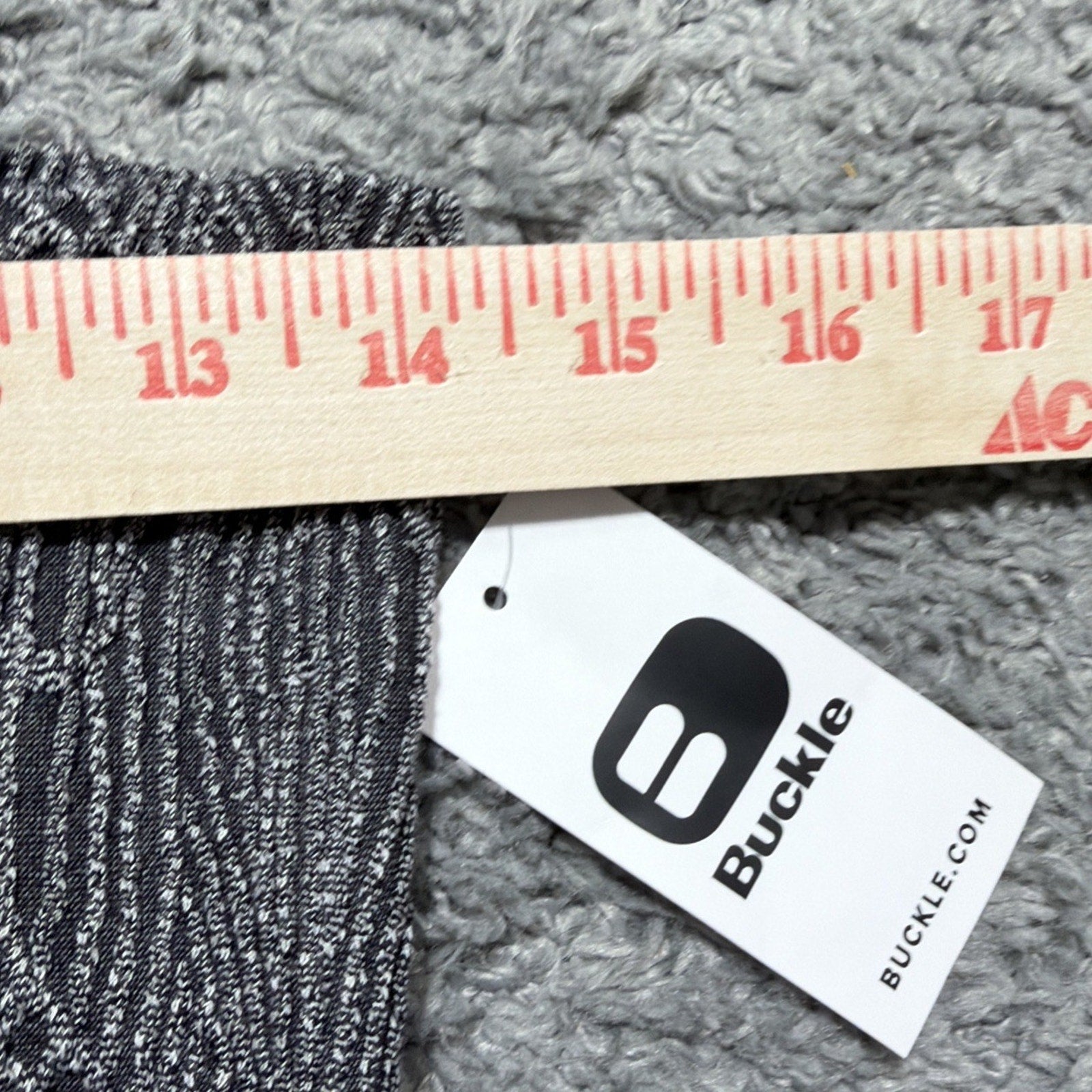 BKE Core Fitted Tank Womens M/L Gray Square Neck Textured Stretch Sleeveless NWT