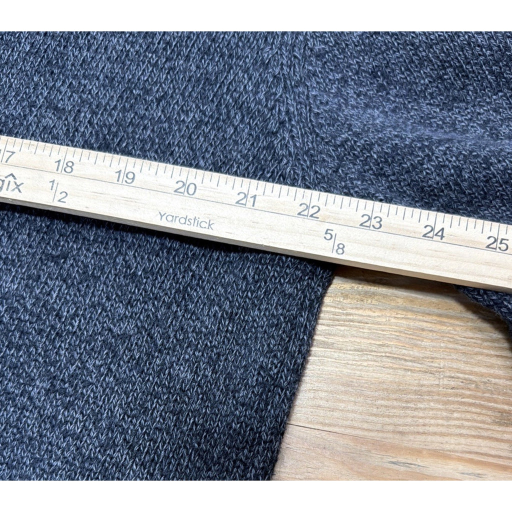 Chaps Knit 1/4 Button Sweater Men's Size L Gray Warm Winter Cozy 100% Cotton