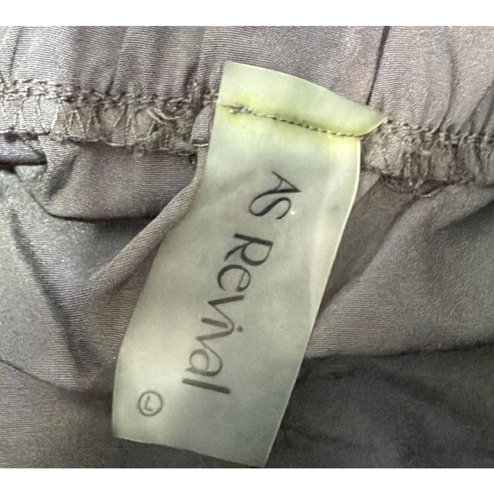 AS Revival Women's Athletic High Rise Joggers Pockets Gray Size Large