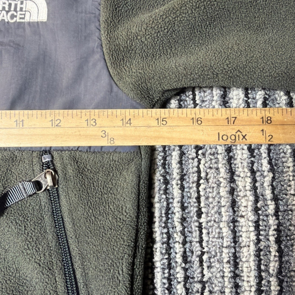 The North Face Denali Jacket Boys Youth XXS Gray Green Full Zip Polartec