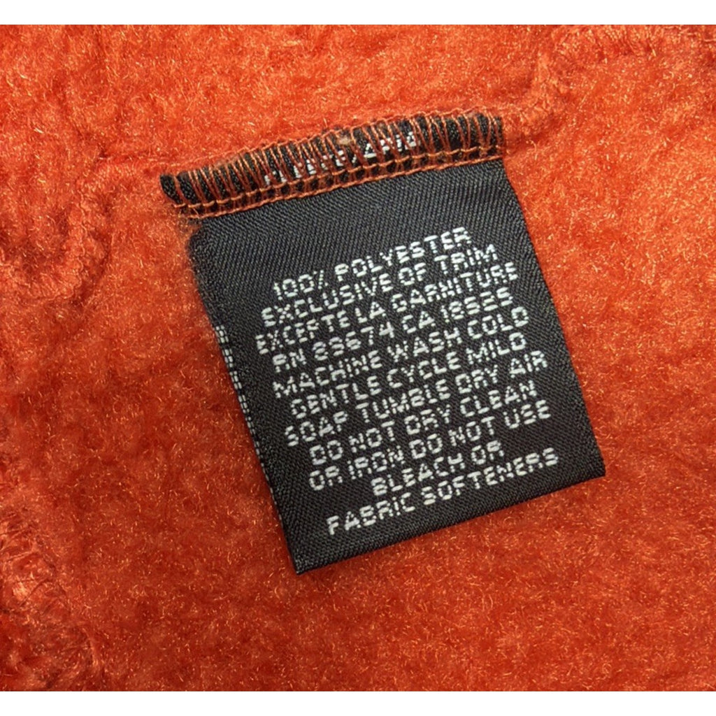 Vtg Mountain Hardwear Women's Teddy Fleece Hoodie Outdoor Size M Orange Made USA