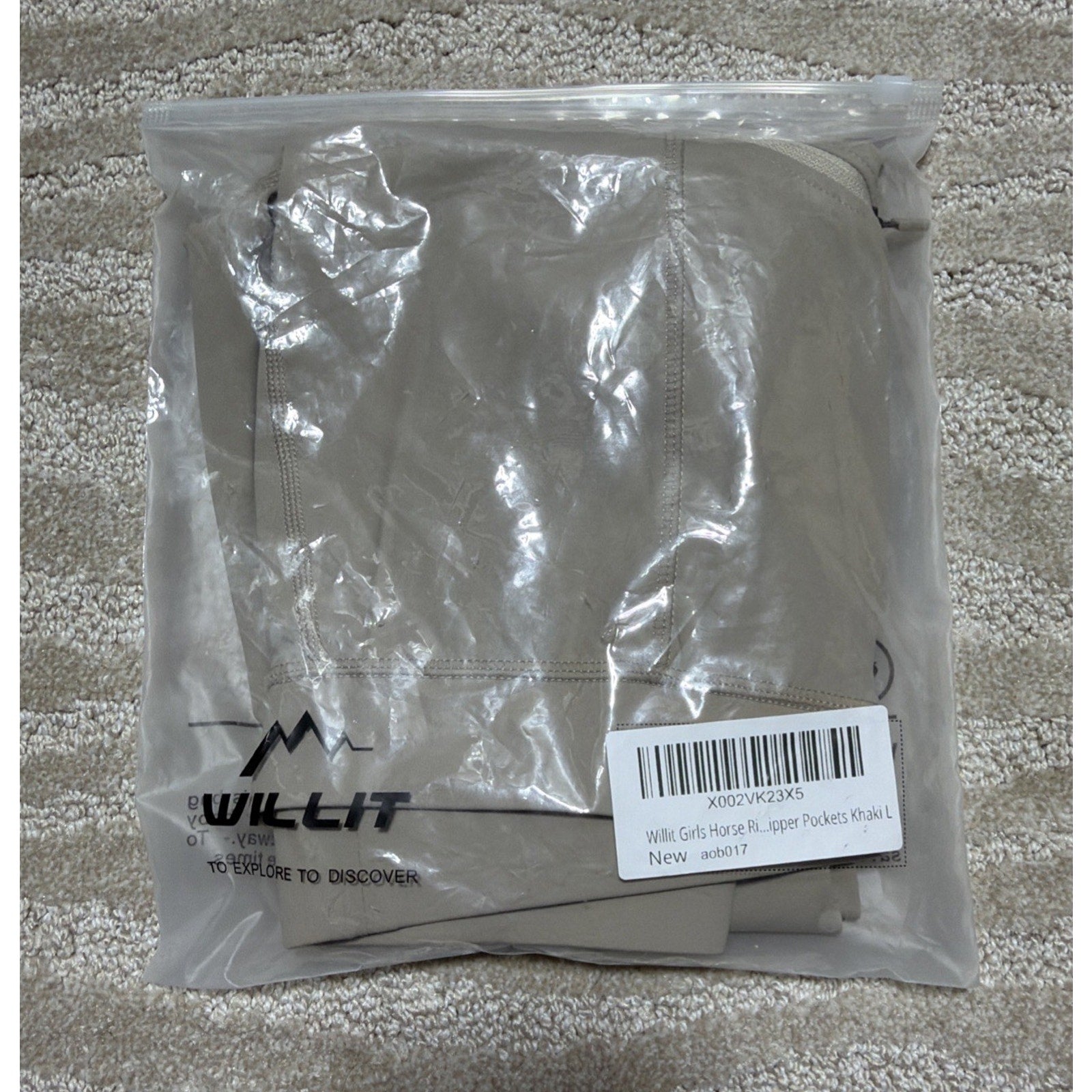 Willit Girls Horse Riding Pants Knee-Patch Equestrian Breeches Biege Size L NWT