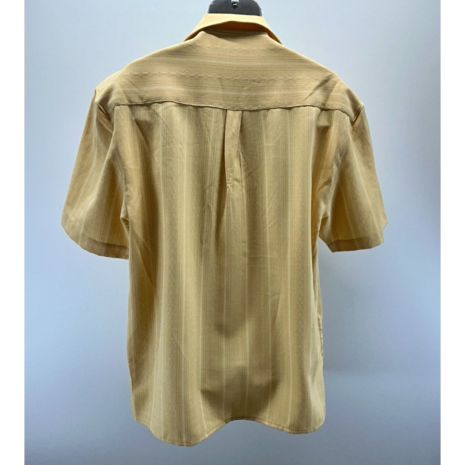 BLUE JAZZ Italy Men Short Sleeve ButterColor Button Front Camp Shirt XL NEW TAG