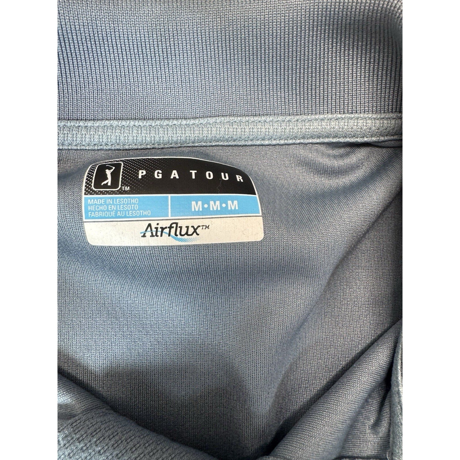 PGA Tour Airflux Gray Golf Polo Men’s Size Medium