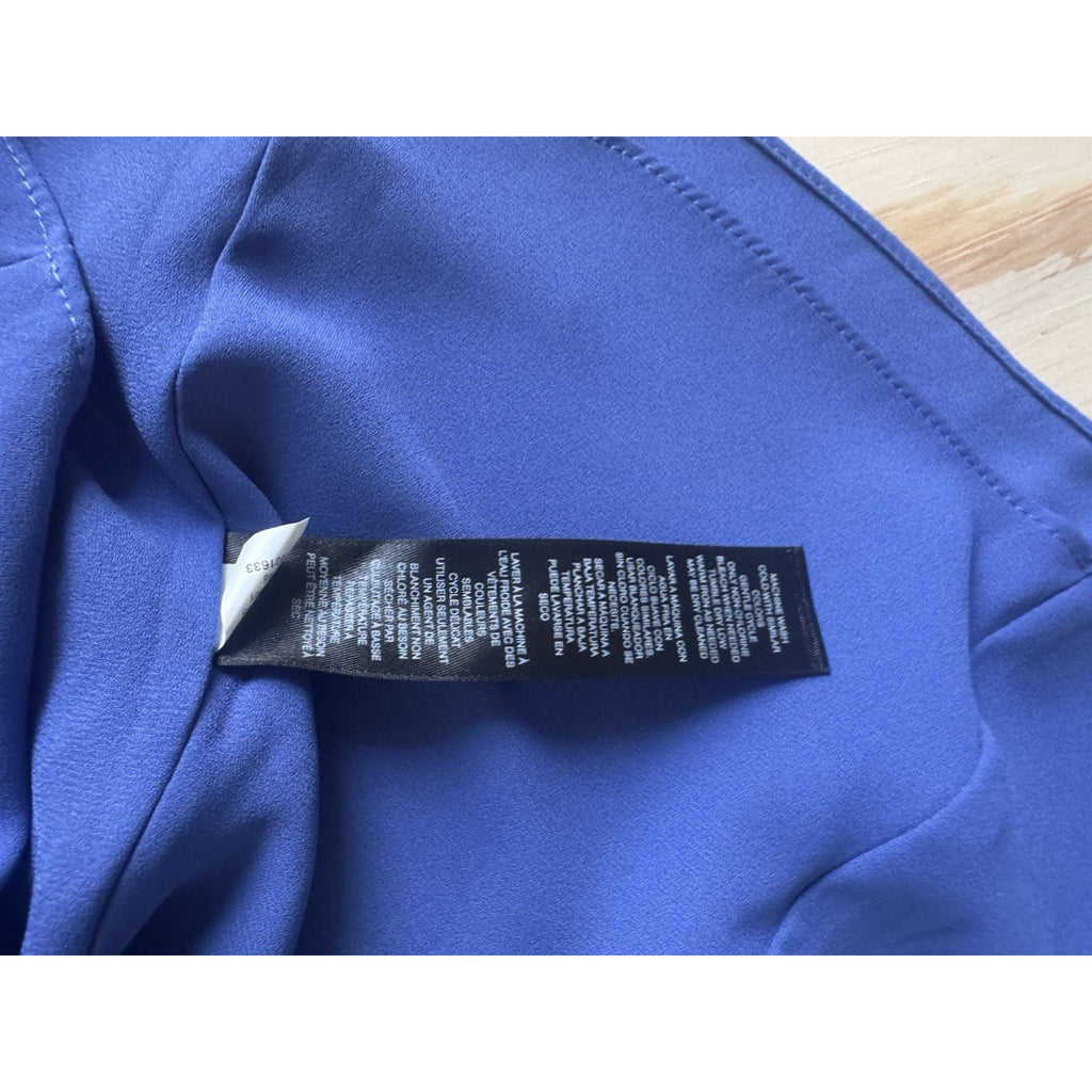 WHBM White House Black Market XS Ultra Marine Sleeveless Blouse NWT $78