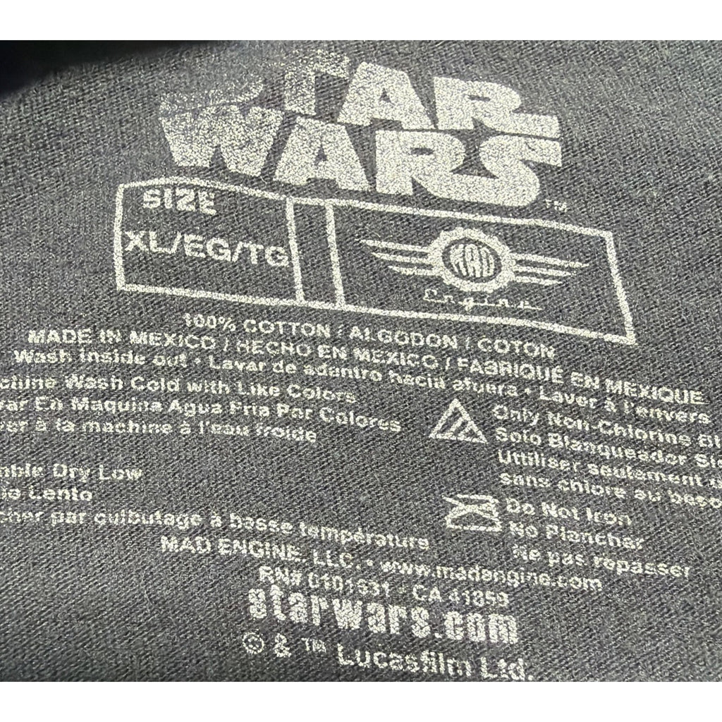 Star Wars Mens T-Shirt - Ships & Fighters Schematics White Image XL