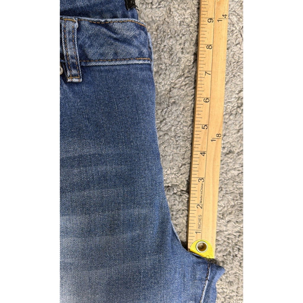 Y2K Almost Famous Womens Low Rise Bootcut Flare Denim Jeans Pockets Size 9 33x31