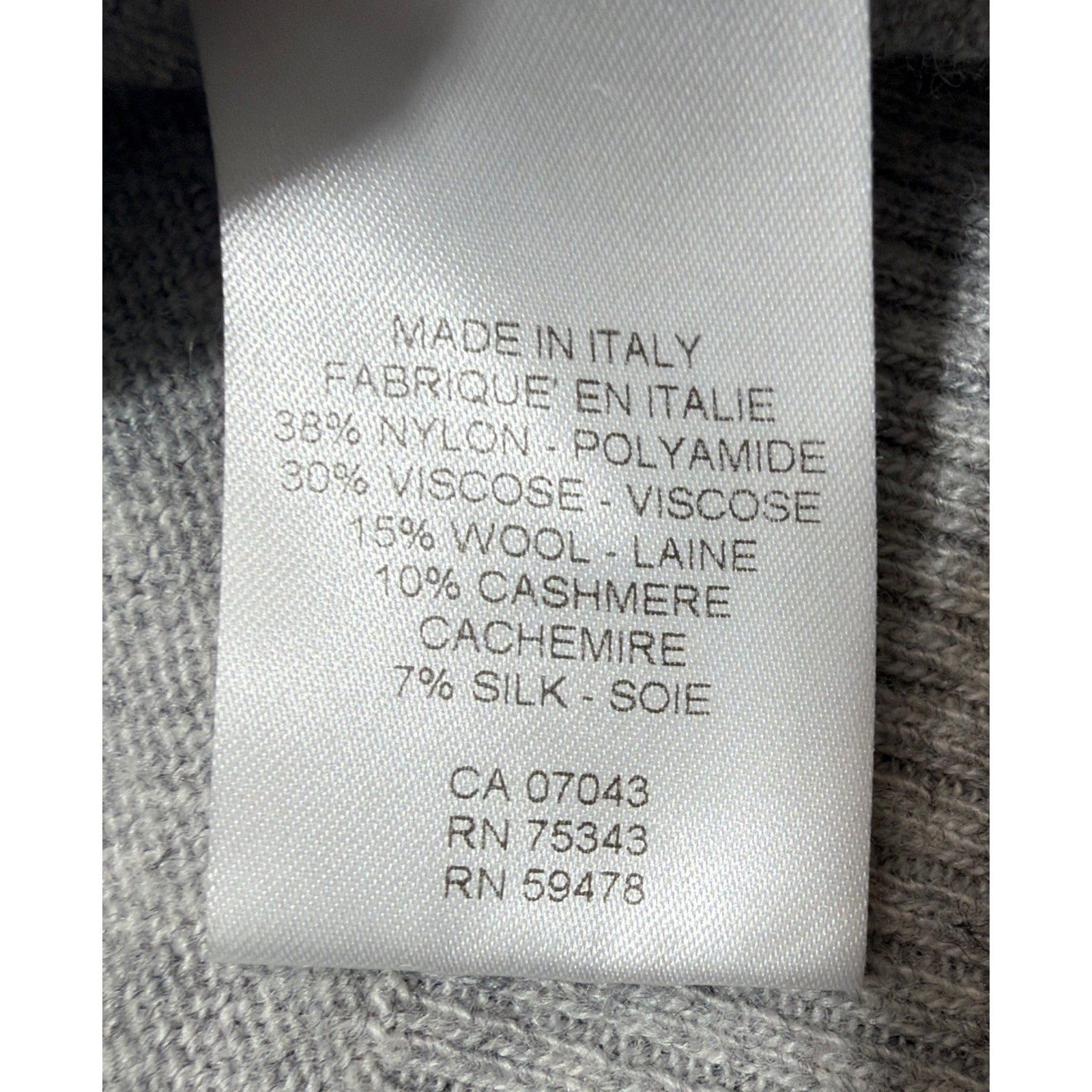 Bianco & blu made in Italy cashmere silk wool blend V Neck Sweater