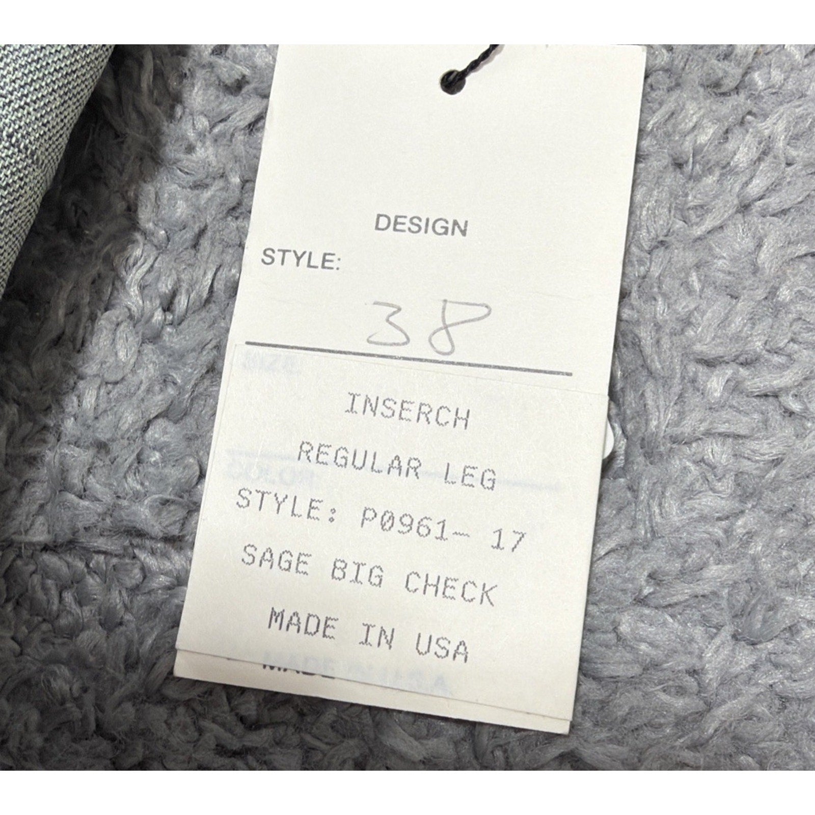 Vtg Inserch Limited Edition Mens 38 Wide Leg Dress Pants Dacron Made In USA NWT