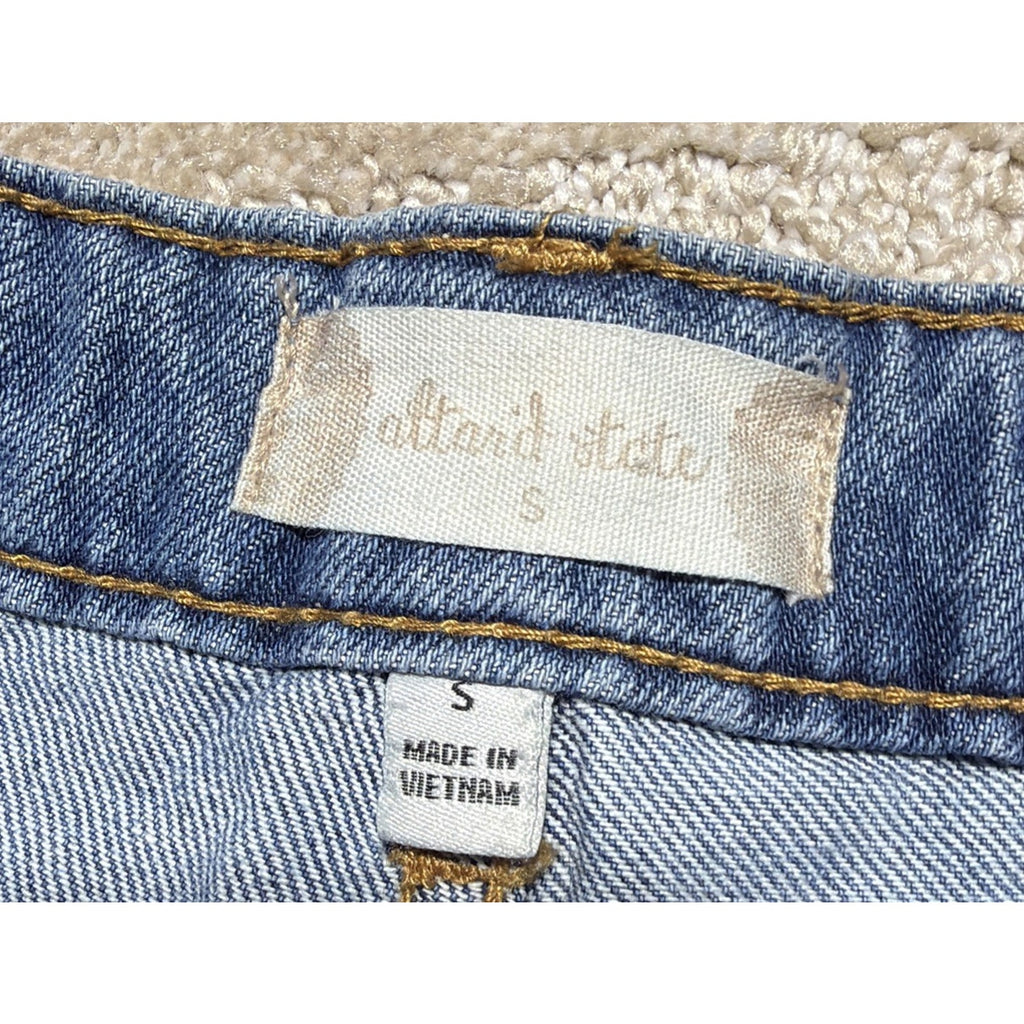Altar’d State Shorts Womens S Distressed Blue Jean Raw Hem Stretch 28x3