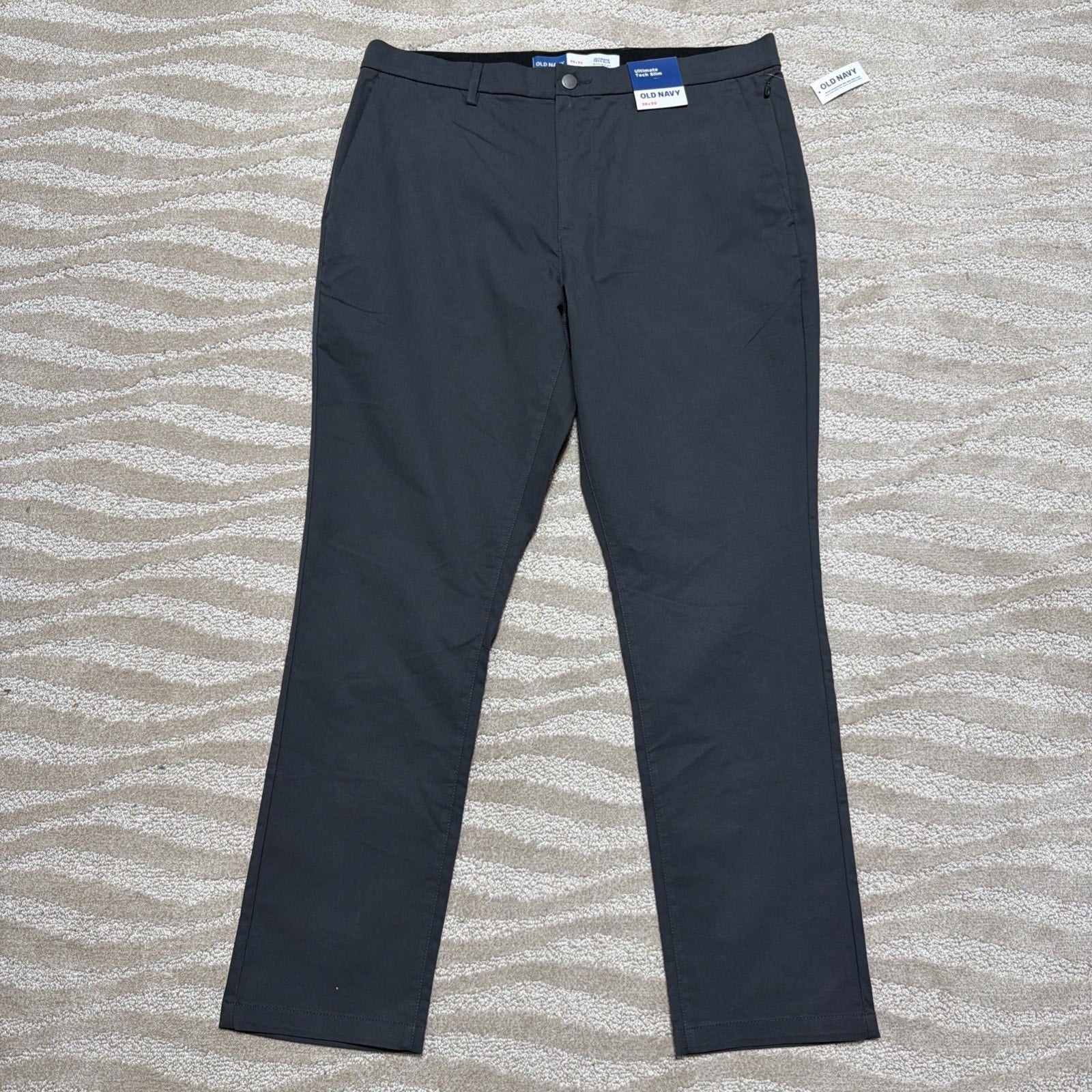 New! Old Navy Mens Pants 36 X 30 Ultimate Tech Slim Built In Flex Gray