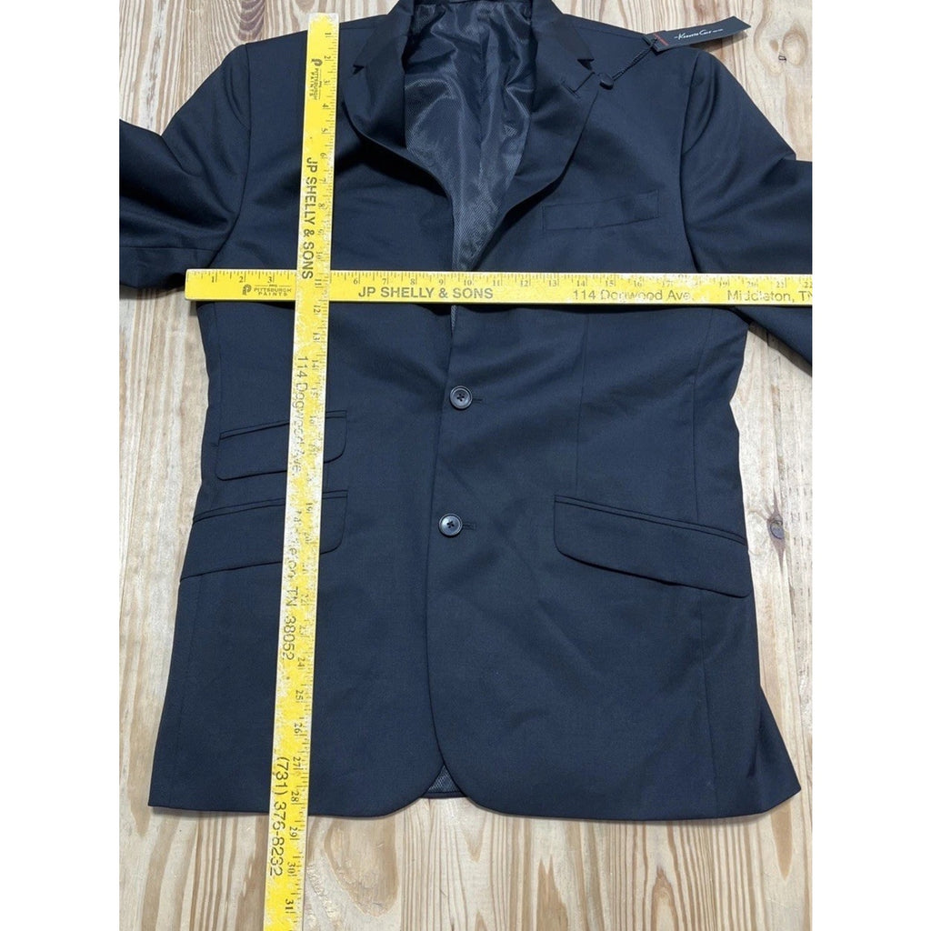 Kenneth Cole Gray Extreme Slim Fit Wool Blend Blazer | Size 38 Regular Black NWT