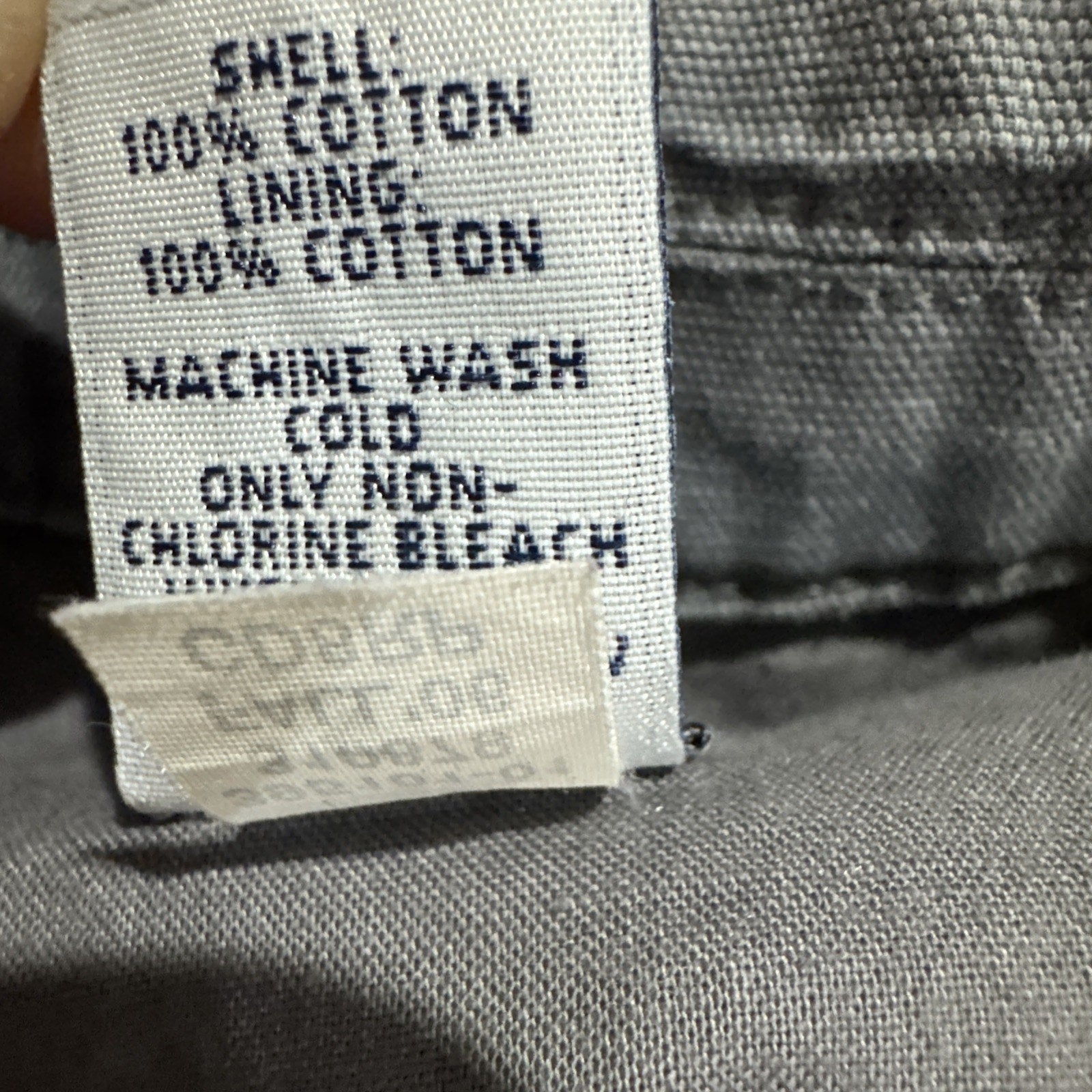 Gap Jacket Gray Canvas Short Style Large Buttons Lined Pockets Women’s Size S