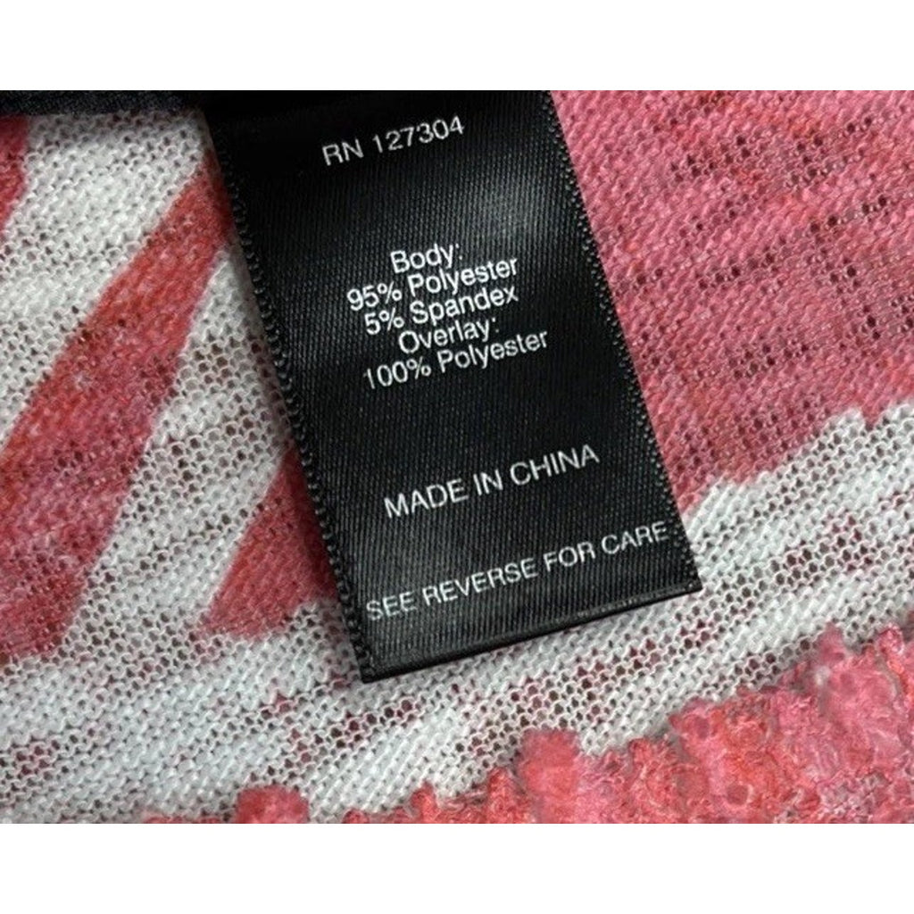 ALI MILES Tunic Top Size Small Floral Pastel Lined 3/4 Mesh Sleeves
