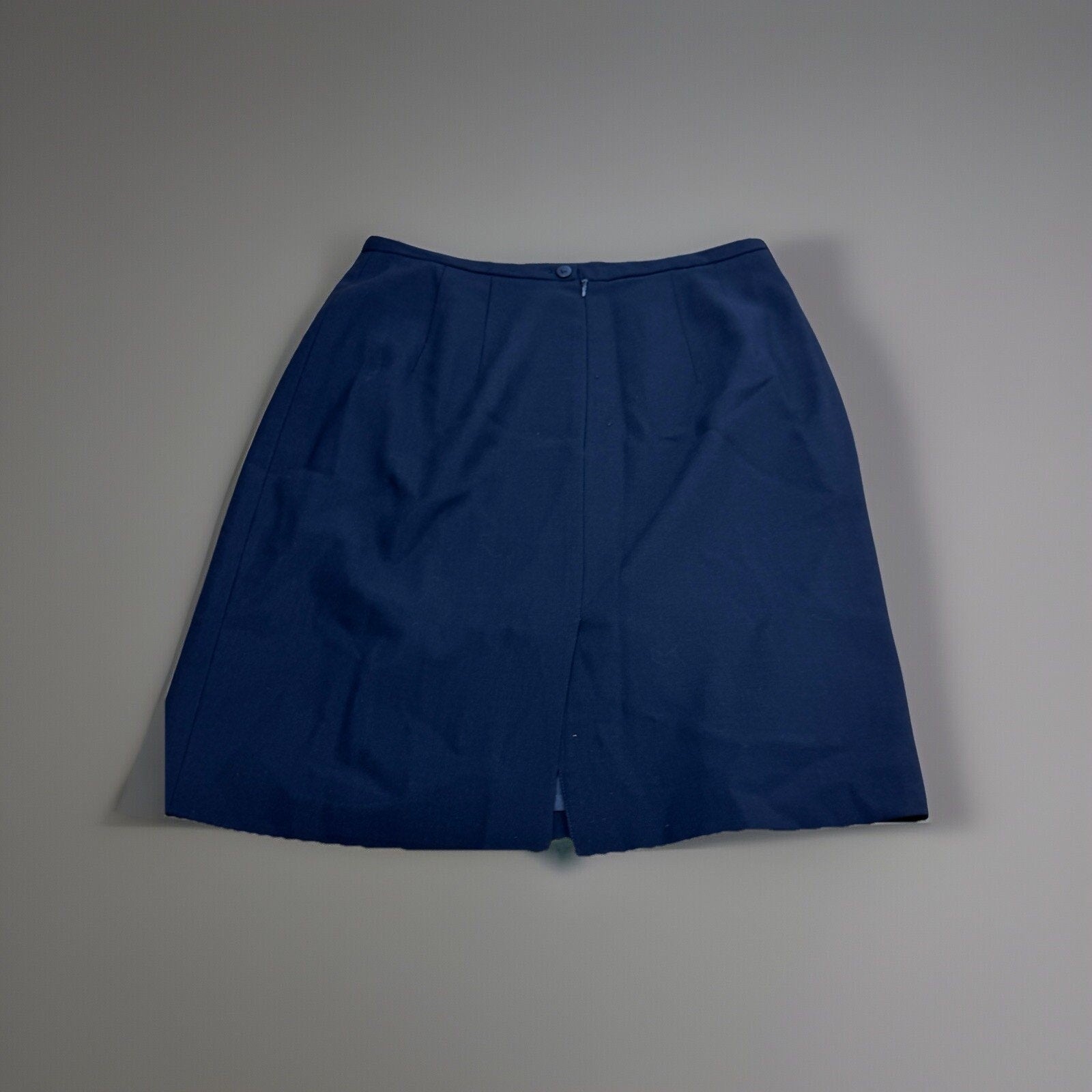 Vintage Talbots Petites Black Pencil Skirt Size 8 Petite Slit