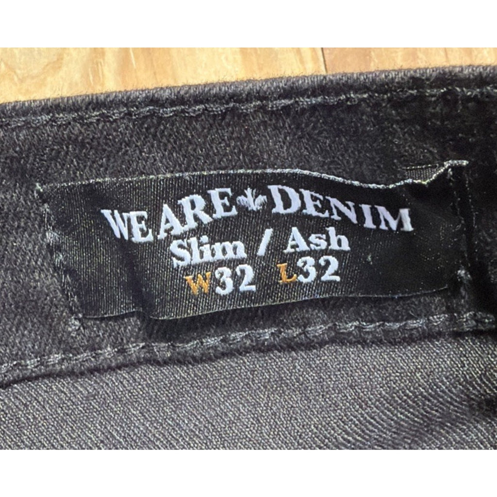 Buffalo David Bitton Men's Slim Ash Black Story Selvedge Denim Jeans 32x32 NWT