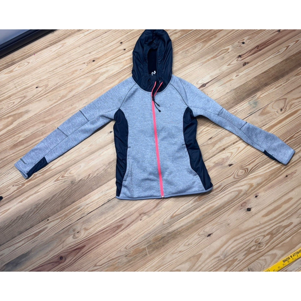 Under Armour Hoodie Women's Medium Running Shirt Grey Long Sleeve Full Zip Storm