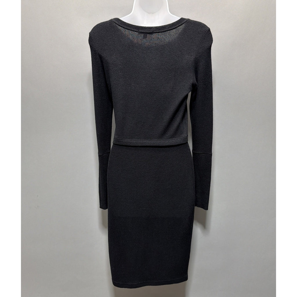 Express Womens Black Long Sleeve Knit Sweater Dress Size XS