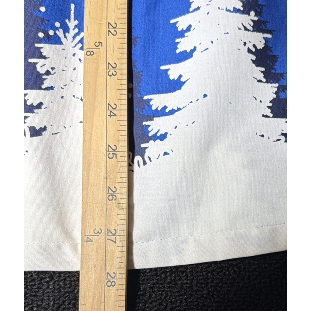 UA Scrubs Uniform Advantage Winter Snow Print Nurse Christmas Uniform Top L NWT