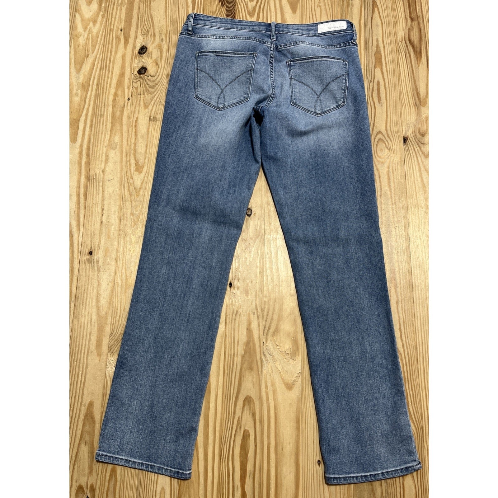 Calvin Klein Jeans Womens Adult Size 30x32 Blue Straight Denim Cotton