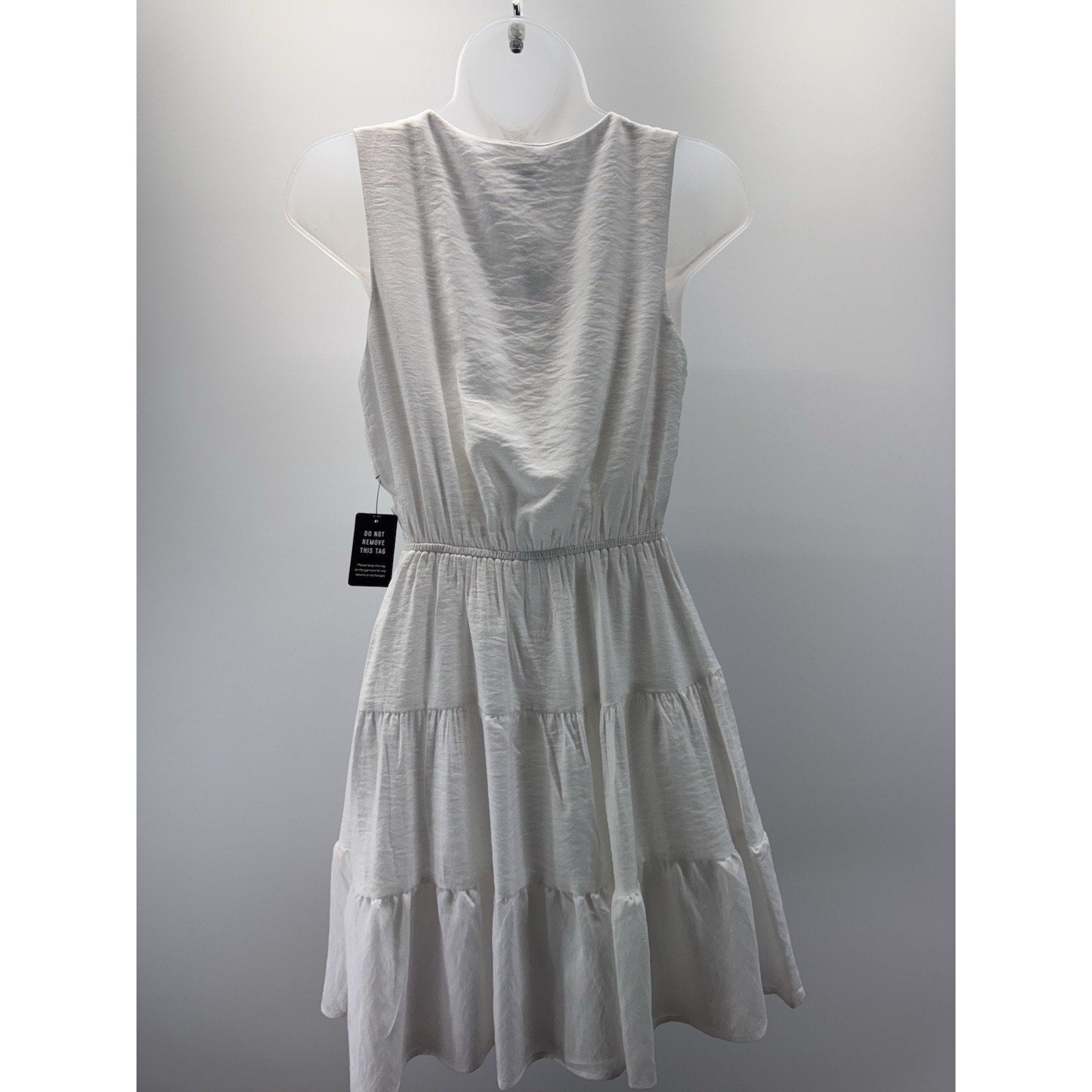 Express White Sleeveless Ruffled Fit & Flare Dress Women’s Size XS New With Tags