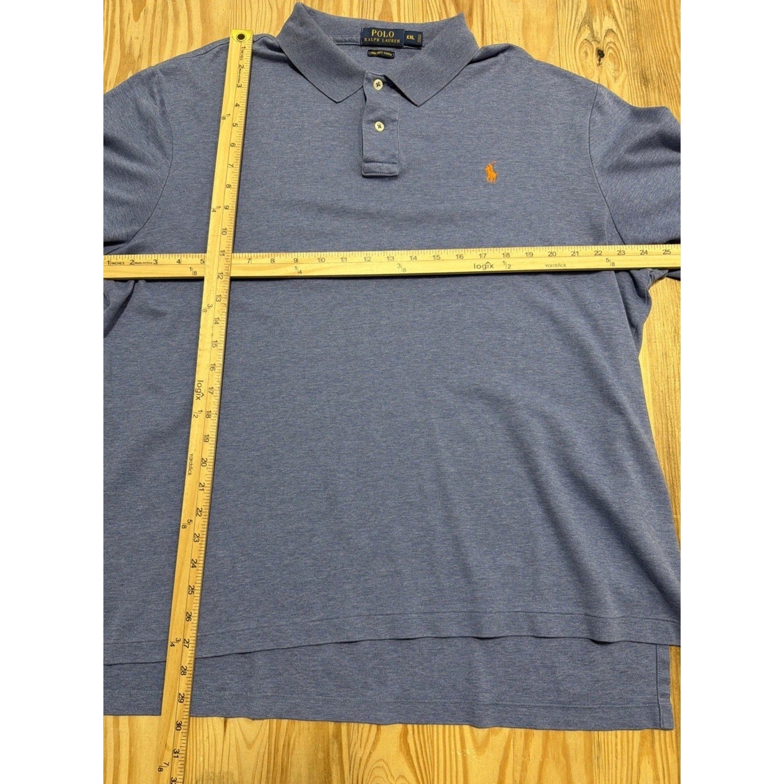 Polo Ralph Lauren Shirt Mens XXL Blue Polo Pima Soft Touch Pony Casual Stretch