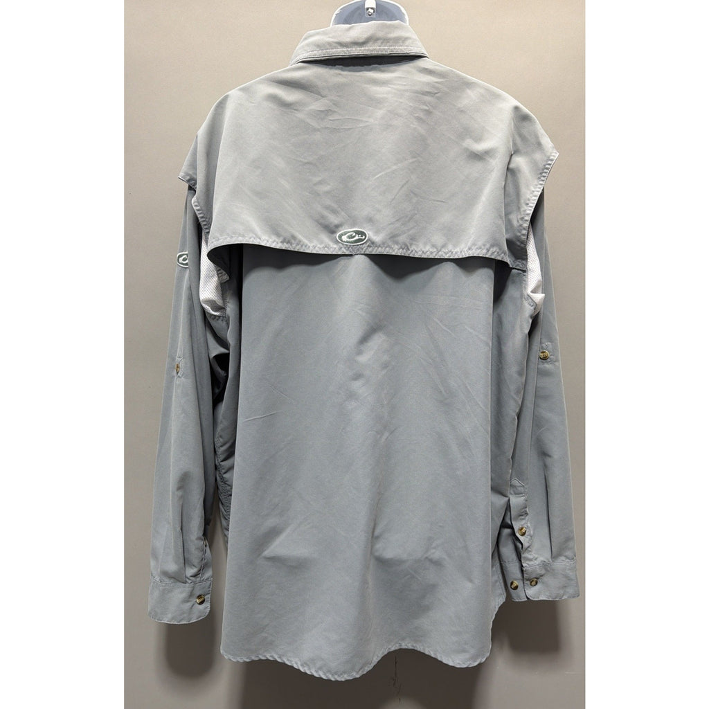 Drake Waterfowl Systems Shirt Men’s Size 2X Gray Vented Hunting Fishing Outdoors