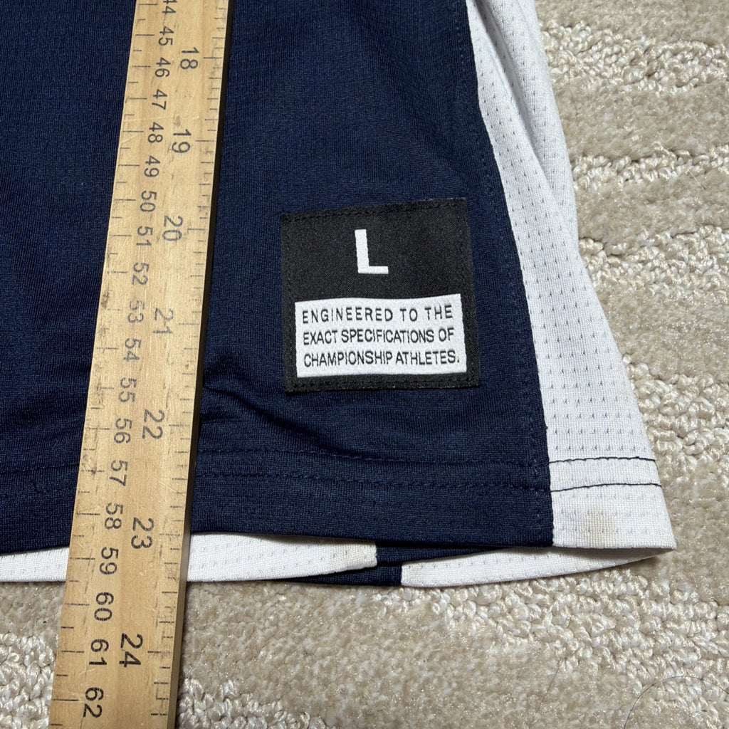 NIKE WOMENS Engineered BASKETBALL JERSEY TOP SIZE L NAVY/WHITE
