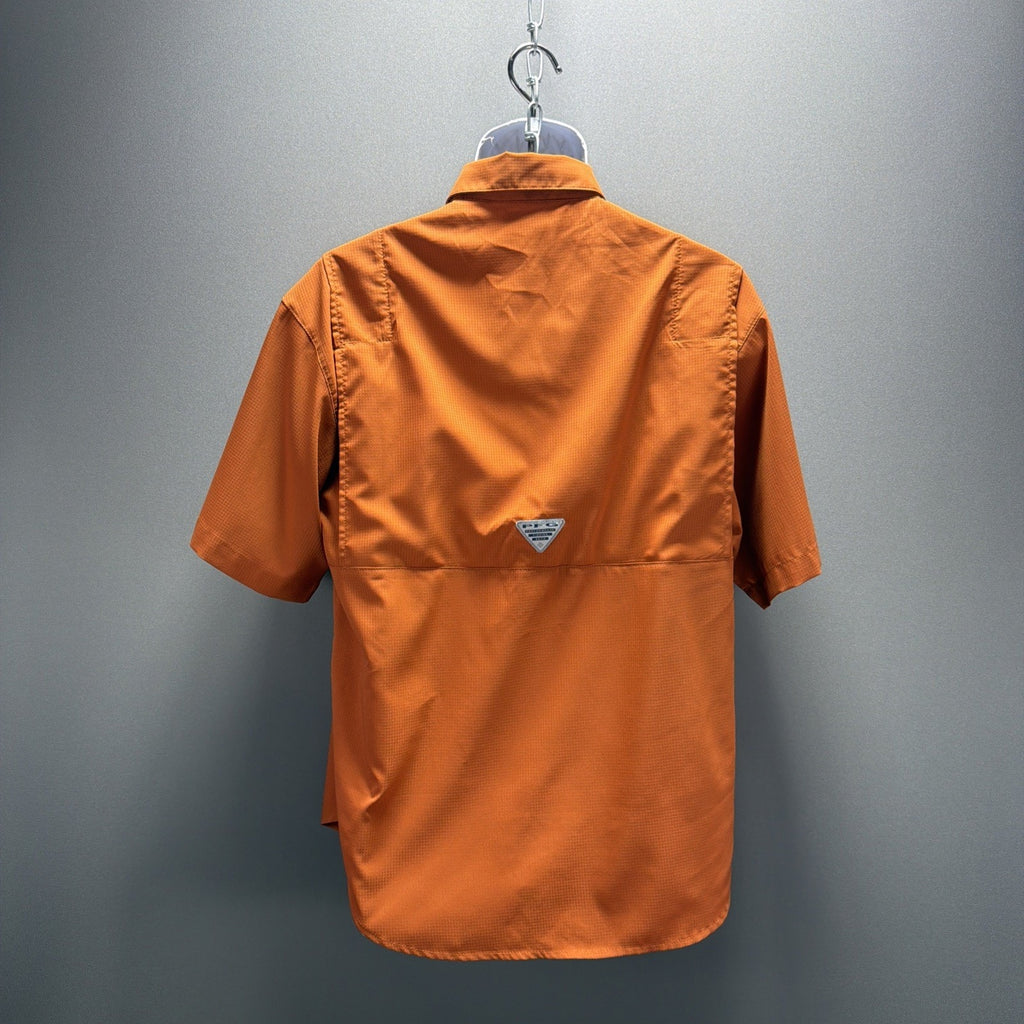 MENS COLUMBIA PFG - UNIV OF TEXAS LONGHORNS TAMIAMI SHIRT Burnt Orange S Excelle