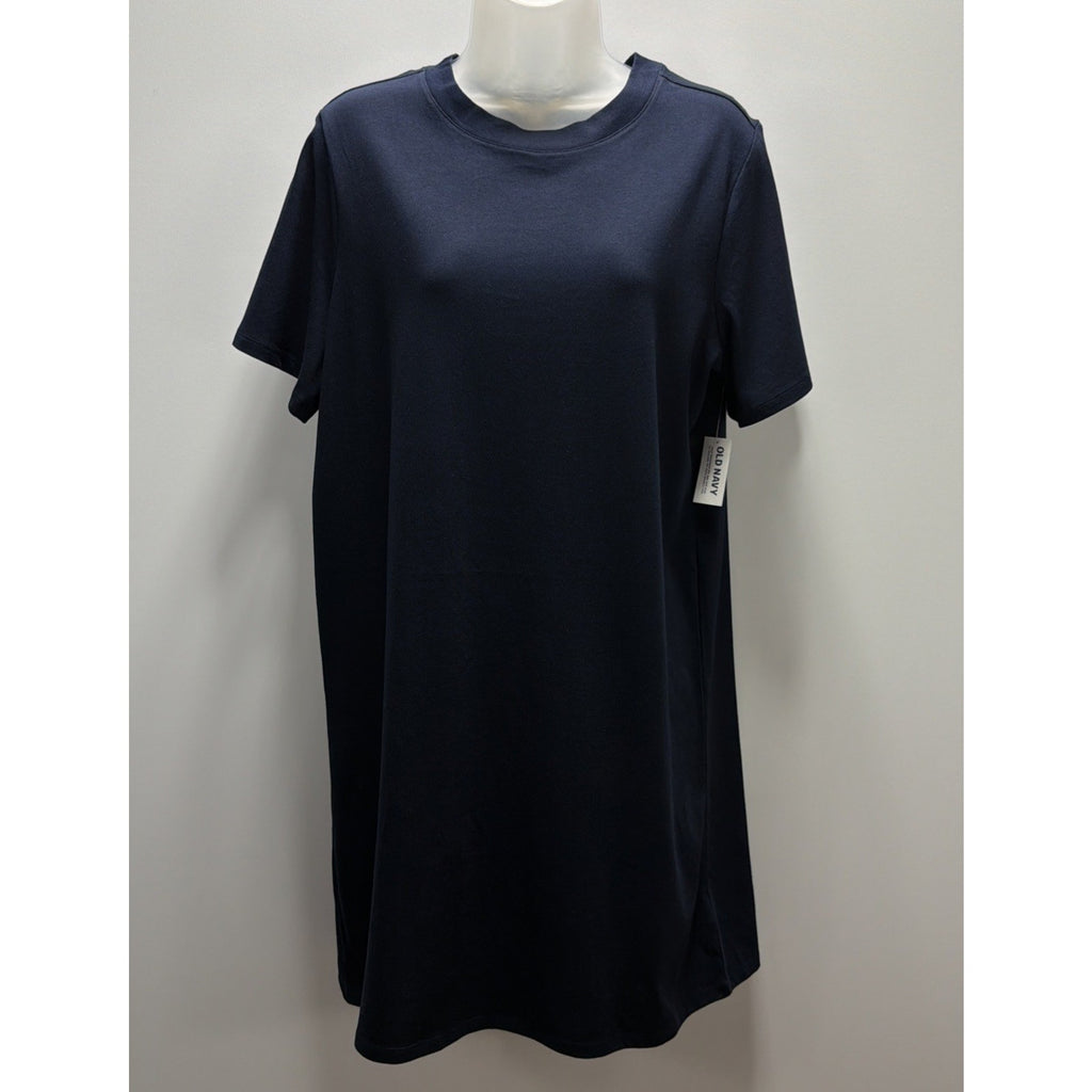 NWT Old Navy Vintage Mini T-Shirt Dress Navy Blue Women's Medium