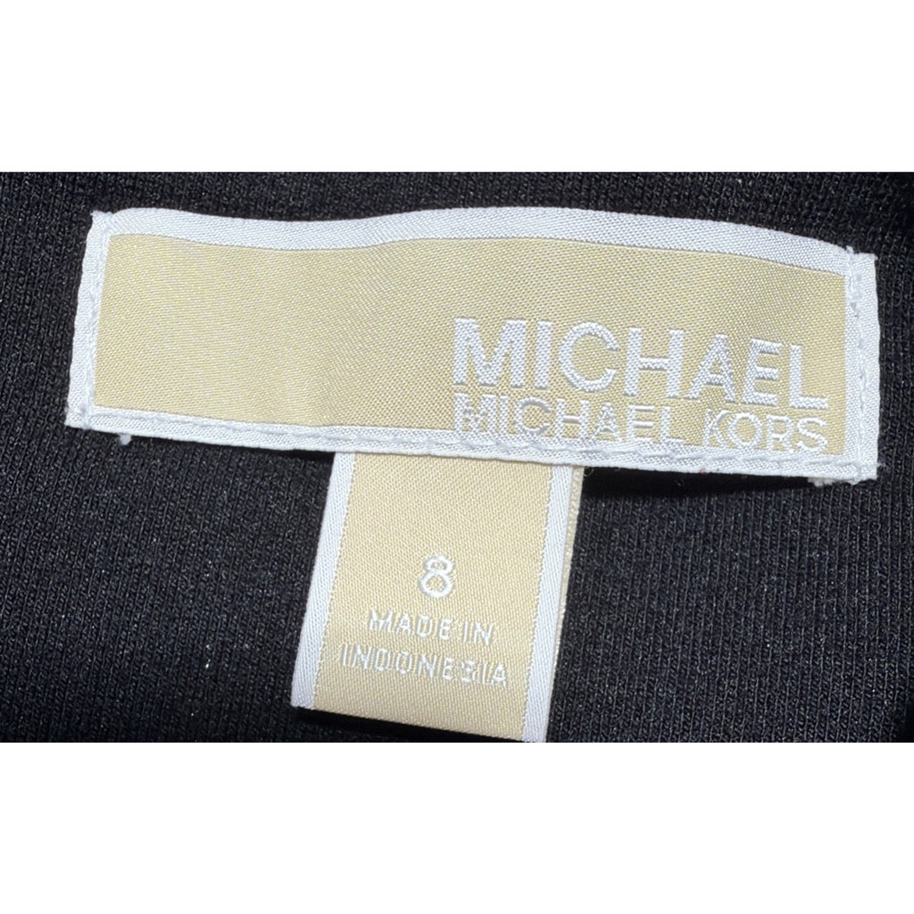 Michael Michael Kors Skirt Ponte Knit Zip Pockets Pencil Career Black Size 8