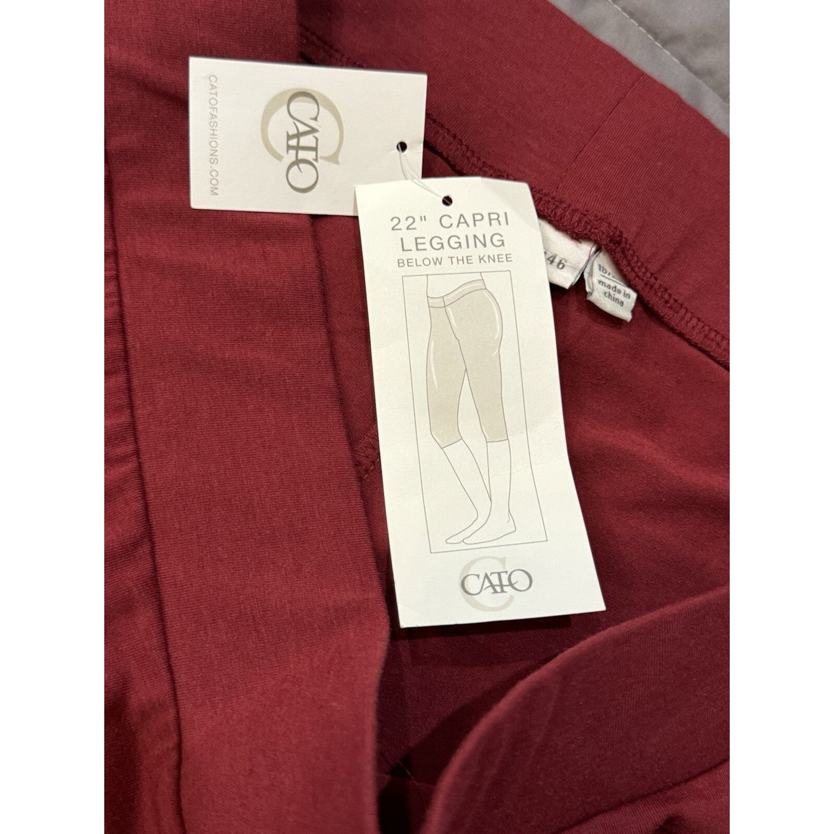 Cato Leggings Shapewear 18/20 Women Soft Stretch Dark Red/maroon