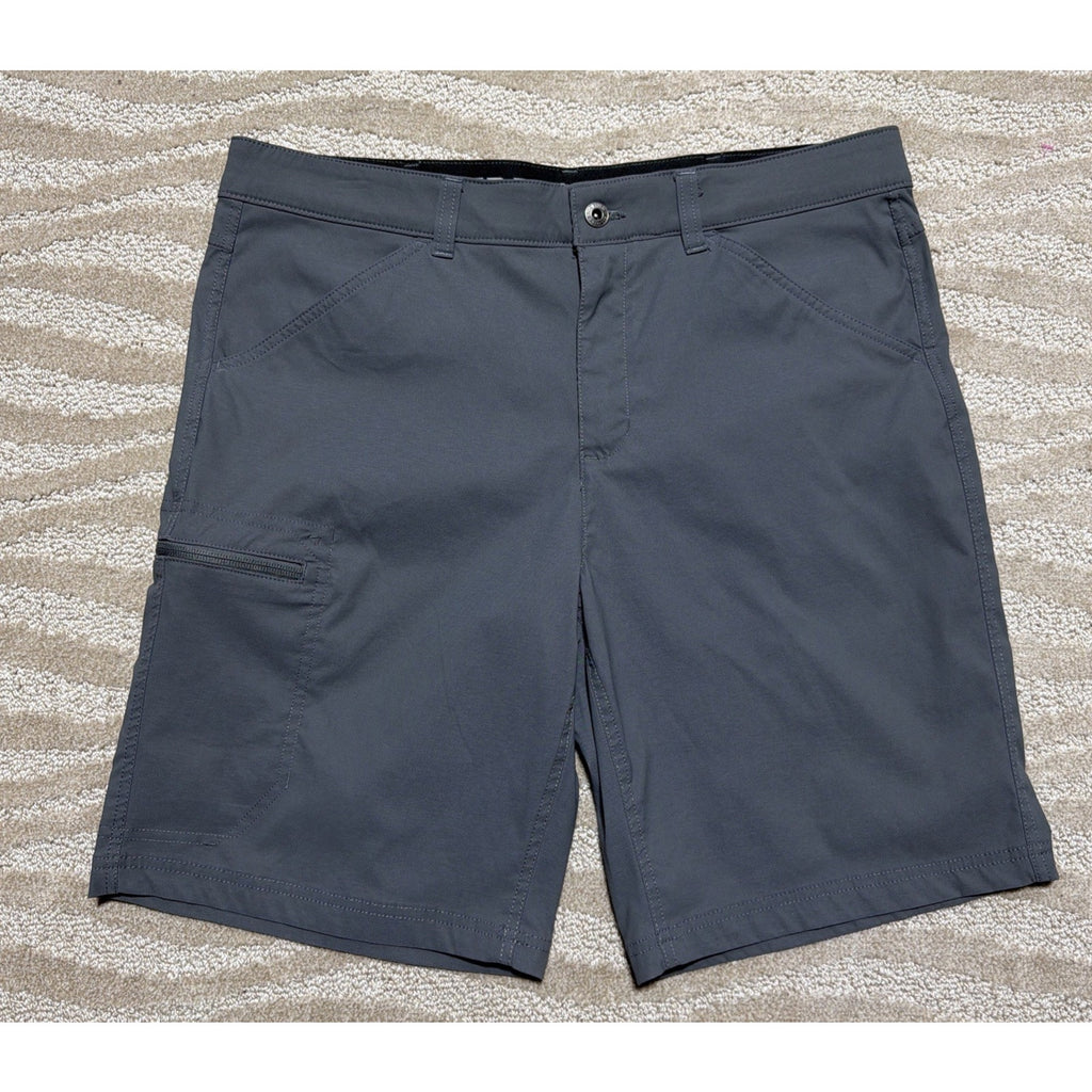 EDDIE BAUER Shorts Mens 36 x 10 Storm Gray Rainer Hiking Outdoor Nylon