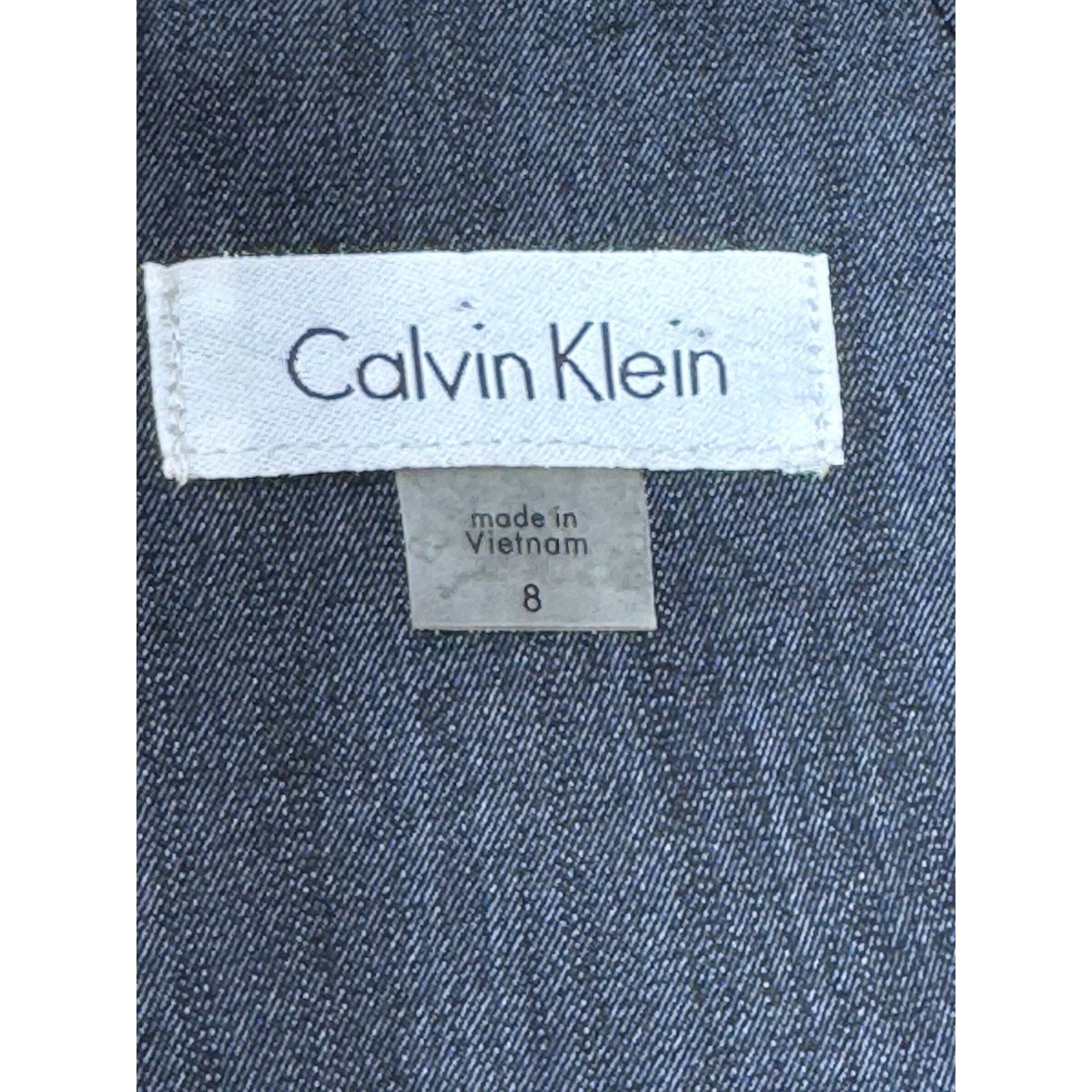 Calvin Klein Dress Navy Blue Sheath Cap Sleeve Career Women’s Size 6