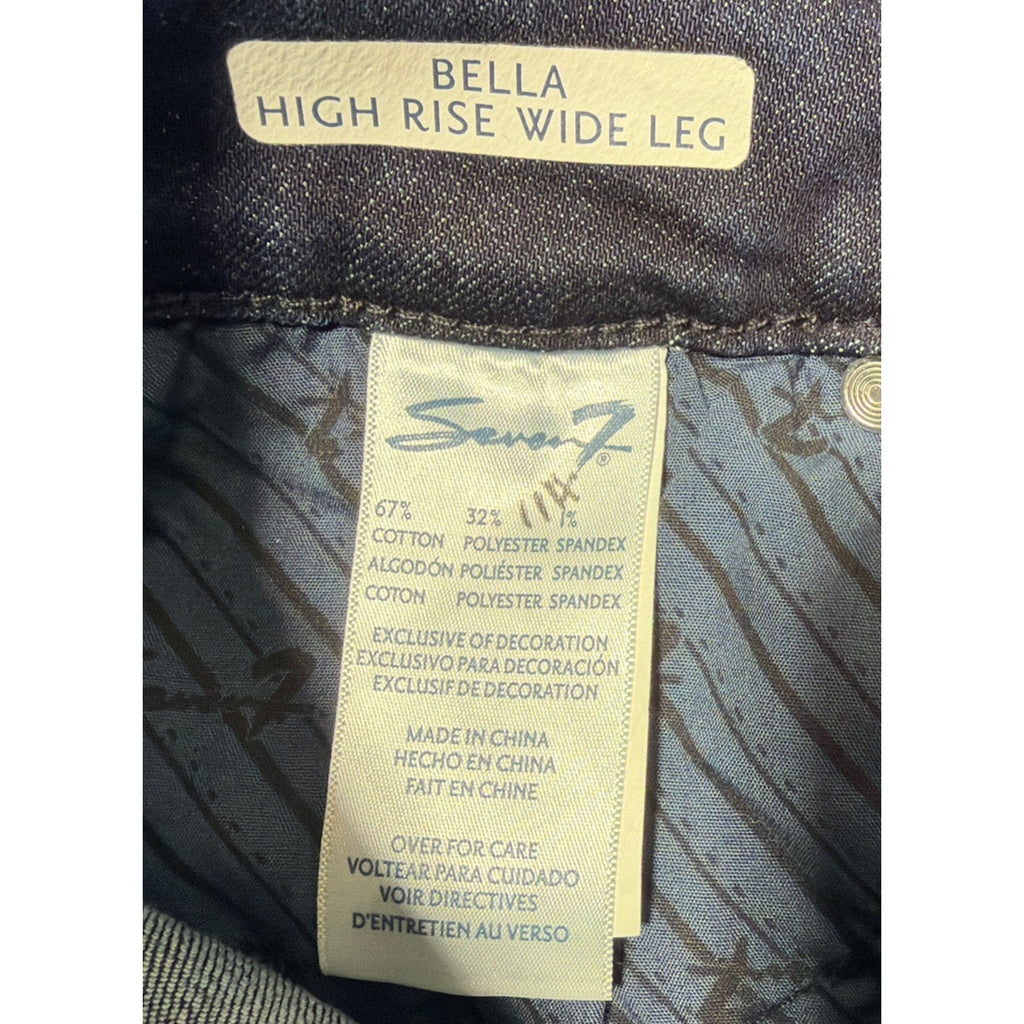 Seven Jeans Bella High Rise Wide Leg Denim Jeans Woman’s Size 8 31x32