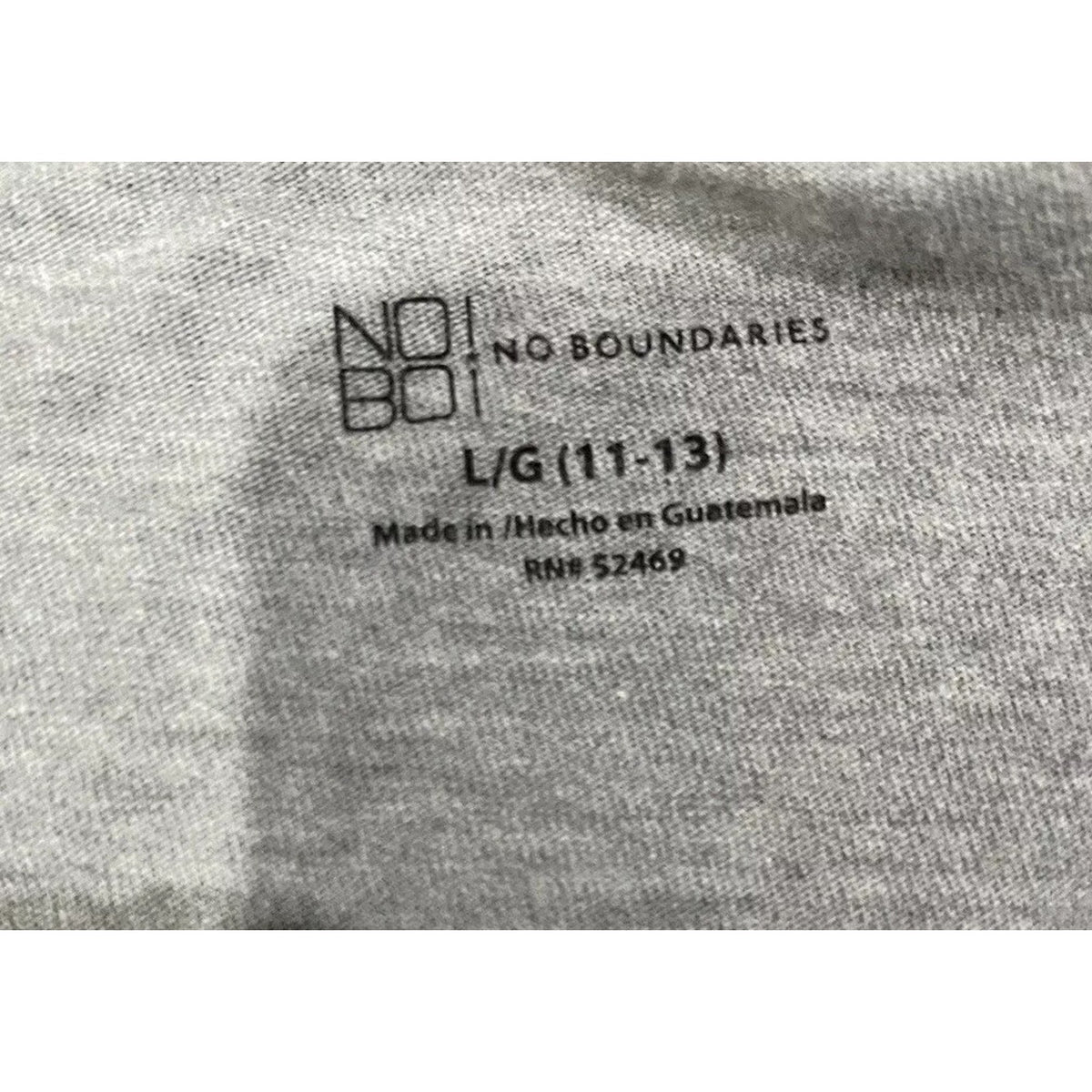 NOBO No Boundaries Women's Sz L Gray Ribbed Knit Long Sleeve Fitted T Shirt