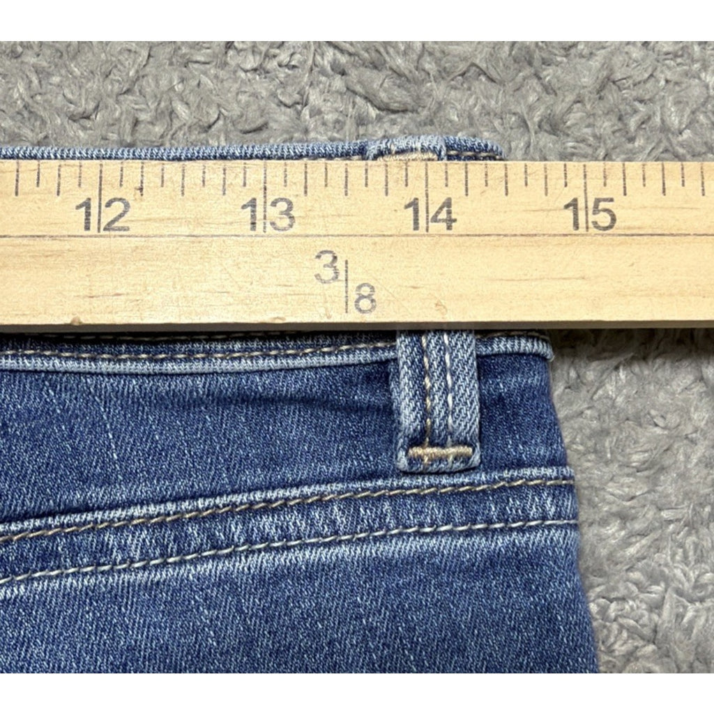 White House Black Market Blanc Bootleg Embellished Jeans Womens Size 2 S 28x30