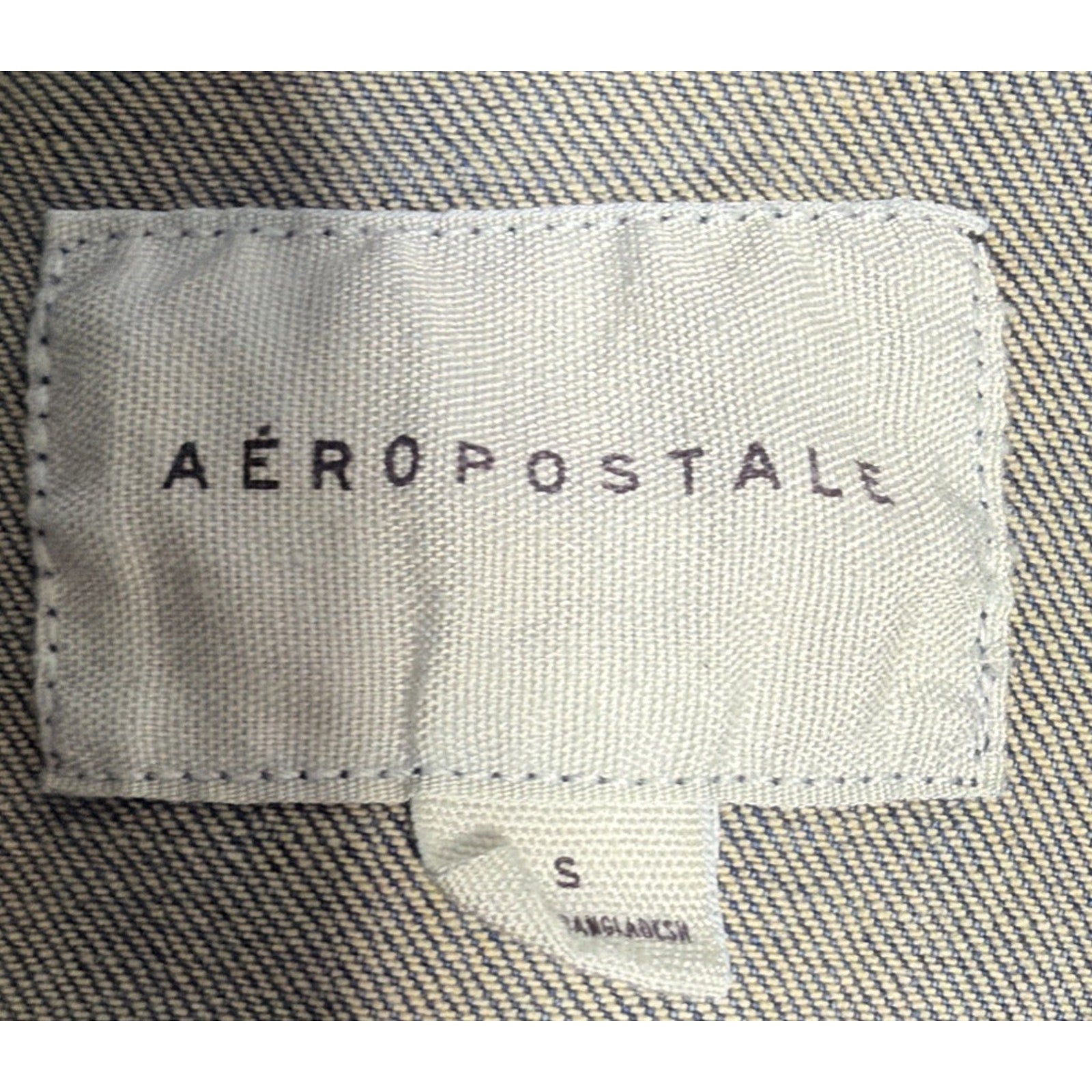 Aeropostale Denim Oversized Trucker Jacket Womens Small Blue Cotton