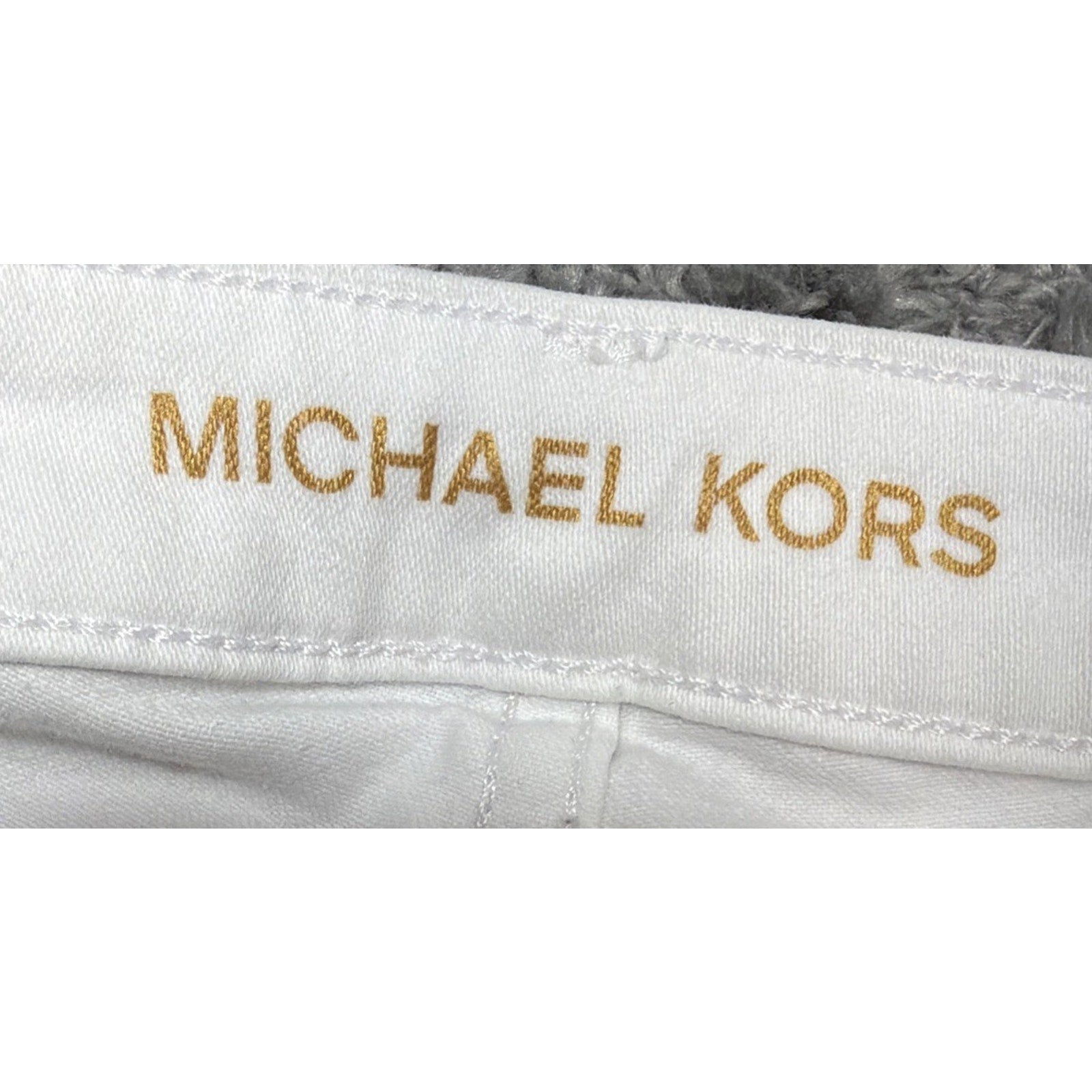 Michael Kors White Izzy Skinny Denim Jeans Womens Size 4 Designer Preppy Casual