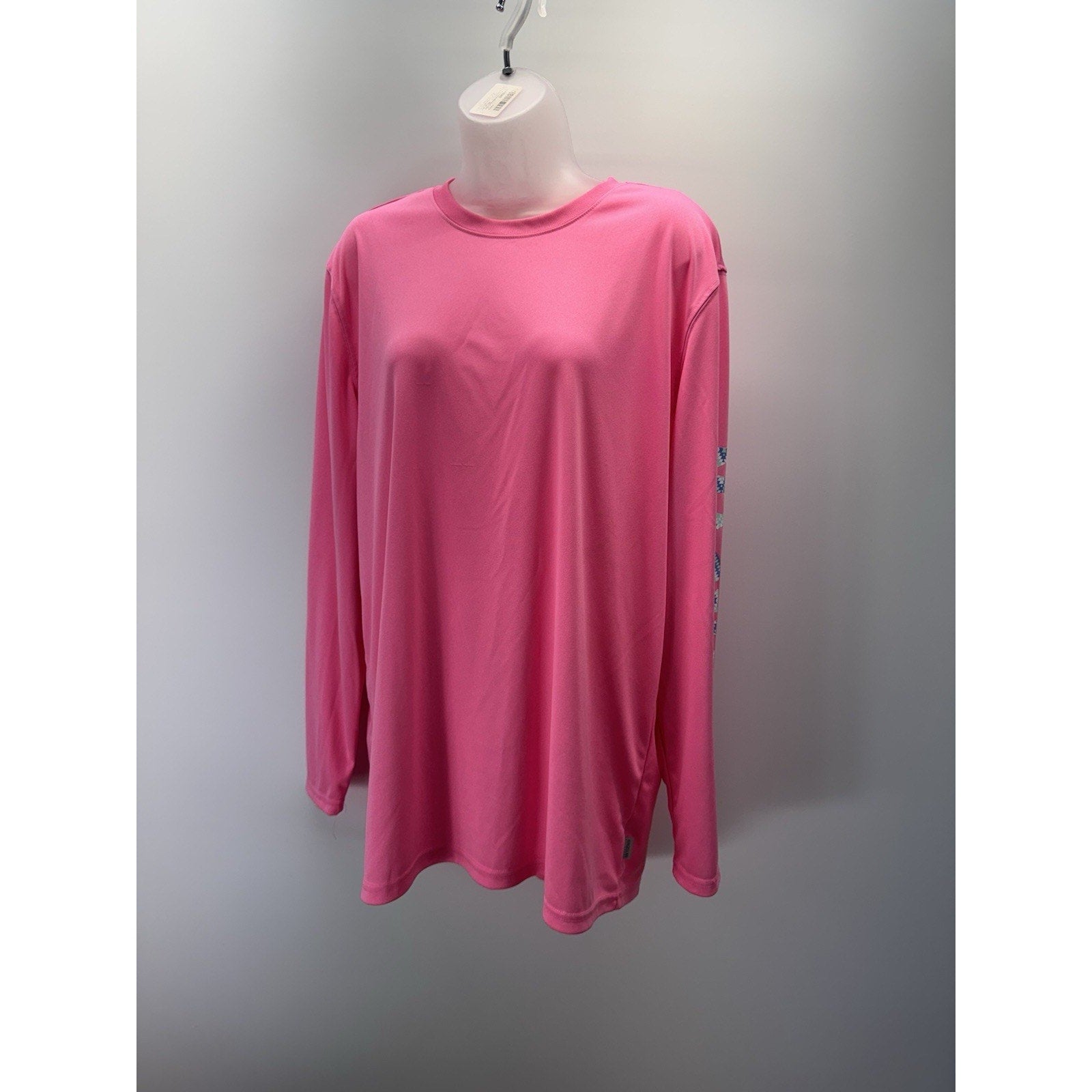 Magellan Pink Fish Gear Womens Boyfriend Fit Long Sleeve Wicking Size X-Large