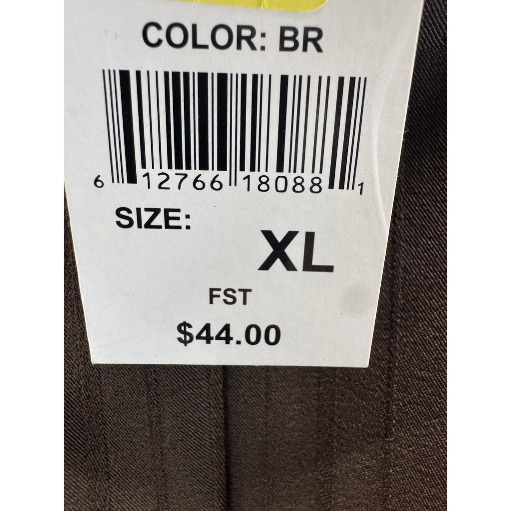 My Michelle Striped Brown 1 Button Fitted Blazer Faux Pockets Women’s XL NWT