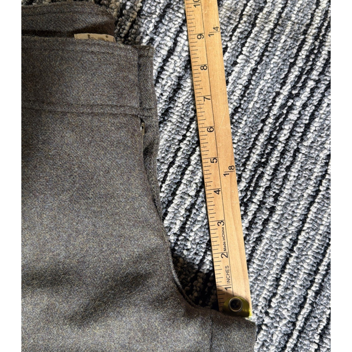 Anthropologie Hei Hei Women's Green Lined Wool Blend Mid Rise Shorts Size 6 30x5