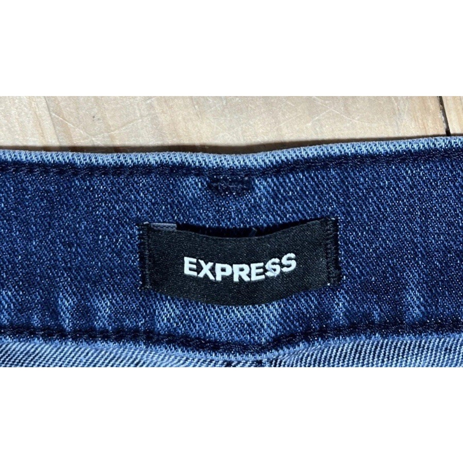 Express blue super high rise mom jeans Size 2 27x25